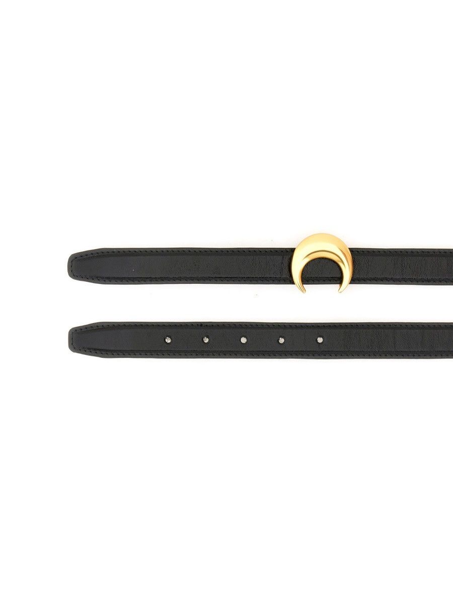 Marine Serre MARINE SERRE BELT WITH BUCKLE "MOON" - BLACK (BELT_CM 90) Size ONE SIZE - 2 Thumbnail