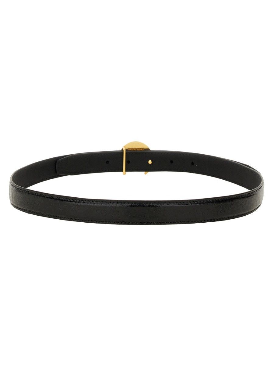 Marine Serre MARINE SERRE BELT WITH BUCKLE "MOON" - BLACK (BELT_CM 90) Size ONE SIZE - 3 Thumbnail