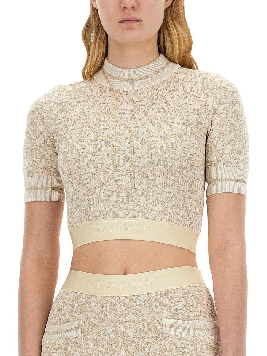 Palm Angels PALM ANGELS MONOGRAM JERSEY - WHITE Size S / US 4 / IT 40 - 4 Thumbnail