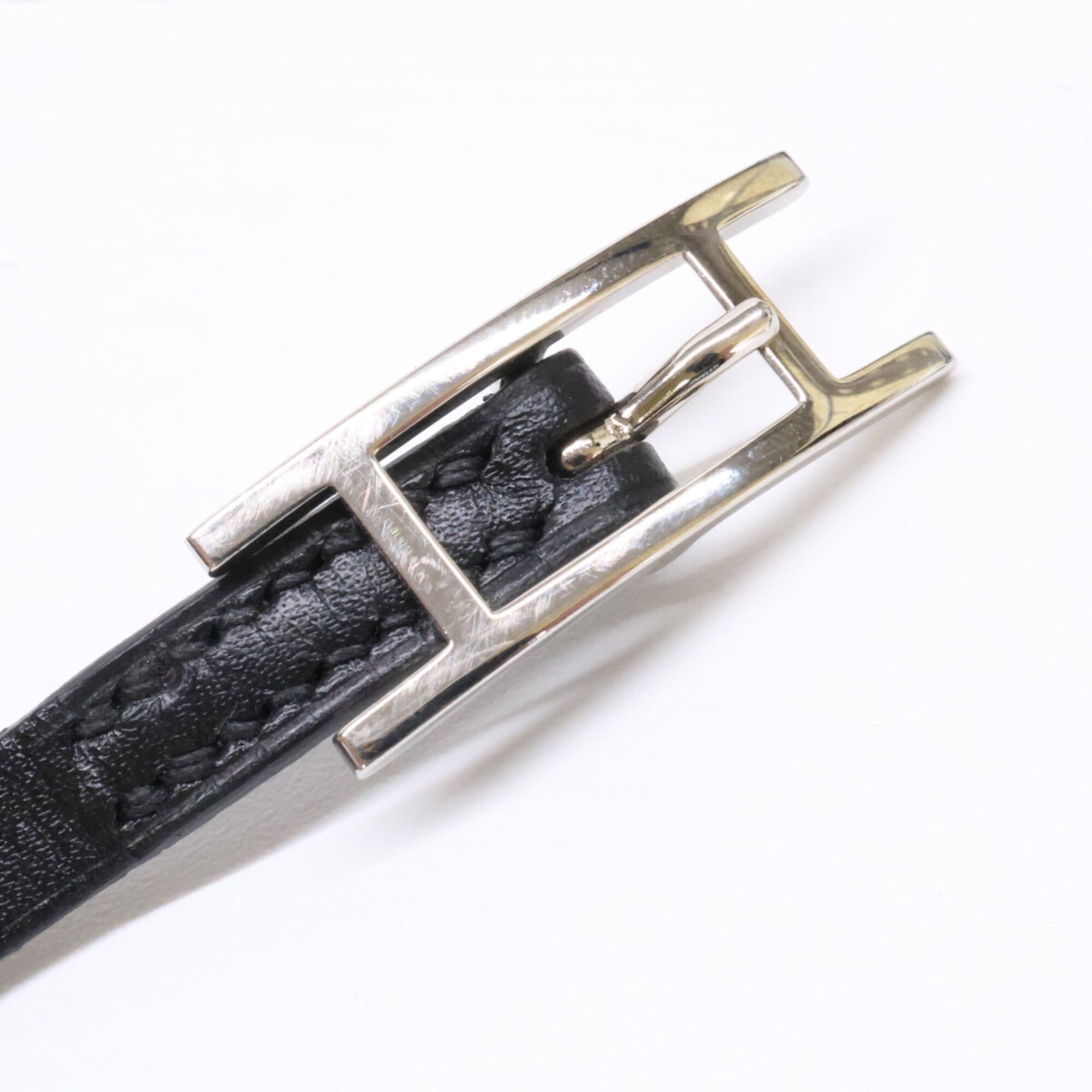 Hermes Hermes Be Api Triple Strand Leather Bracelet Black Women's Size ONE SIZE - 7 Thumbnail