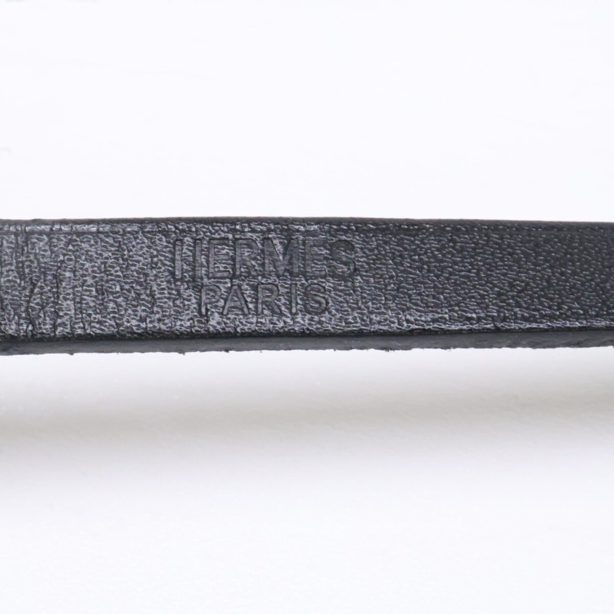 Hermes Hermes Be Api Triple Strand Leather Bracelet Black Women's Size ONE SIZE - 9 Thumbnail