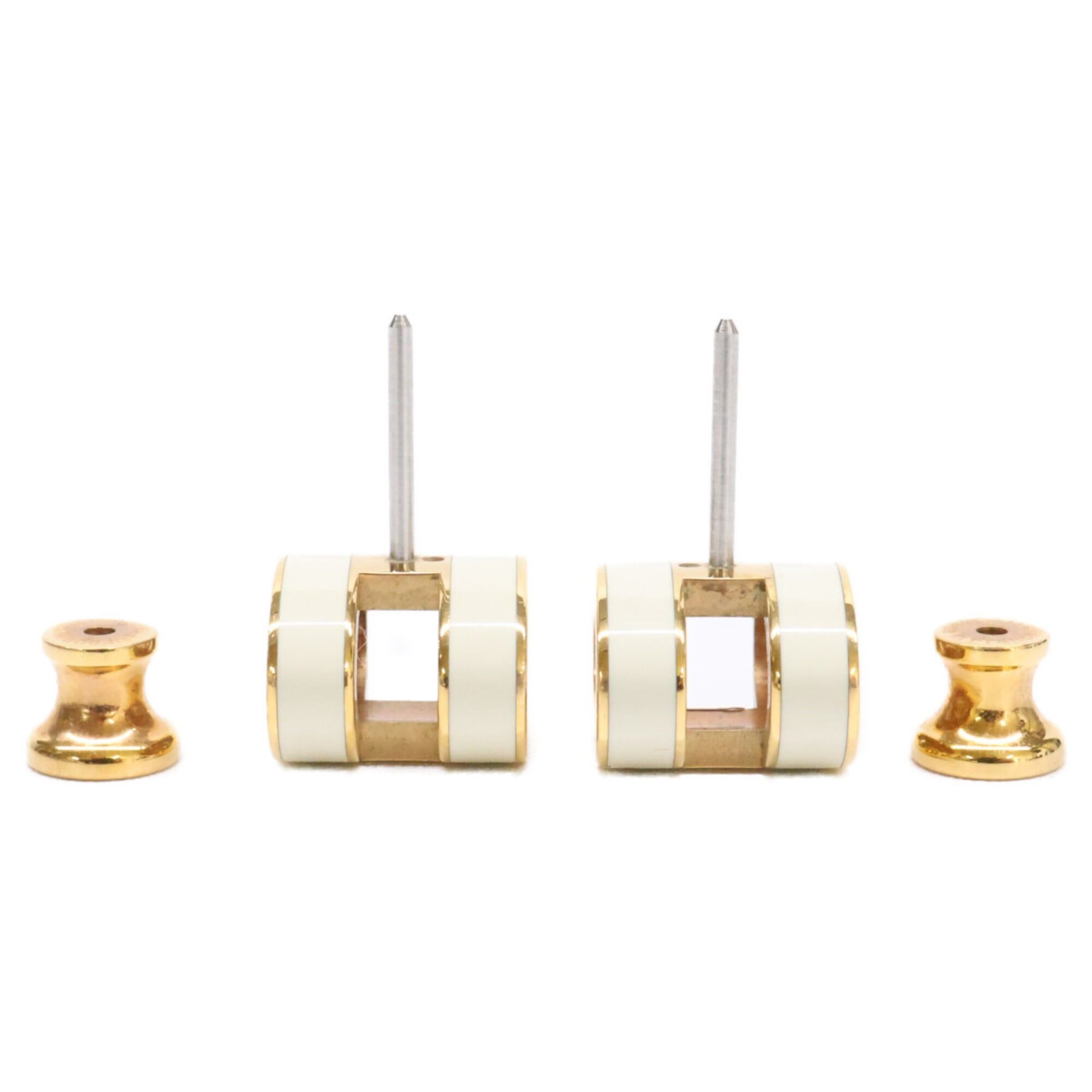 Hermes HERMES Pop H Earrings, White Gold, Women's Size ONE SIZE - 6 Thumbnail