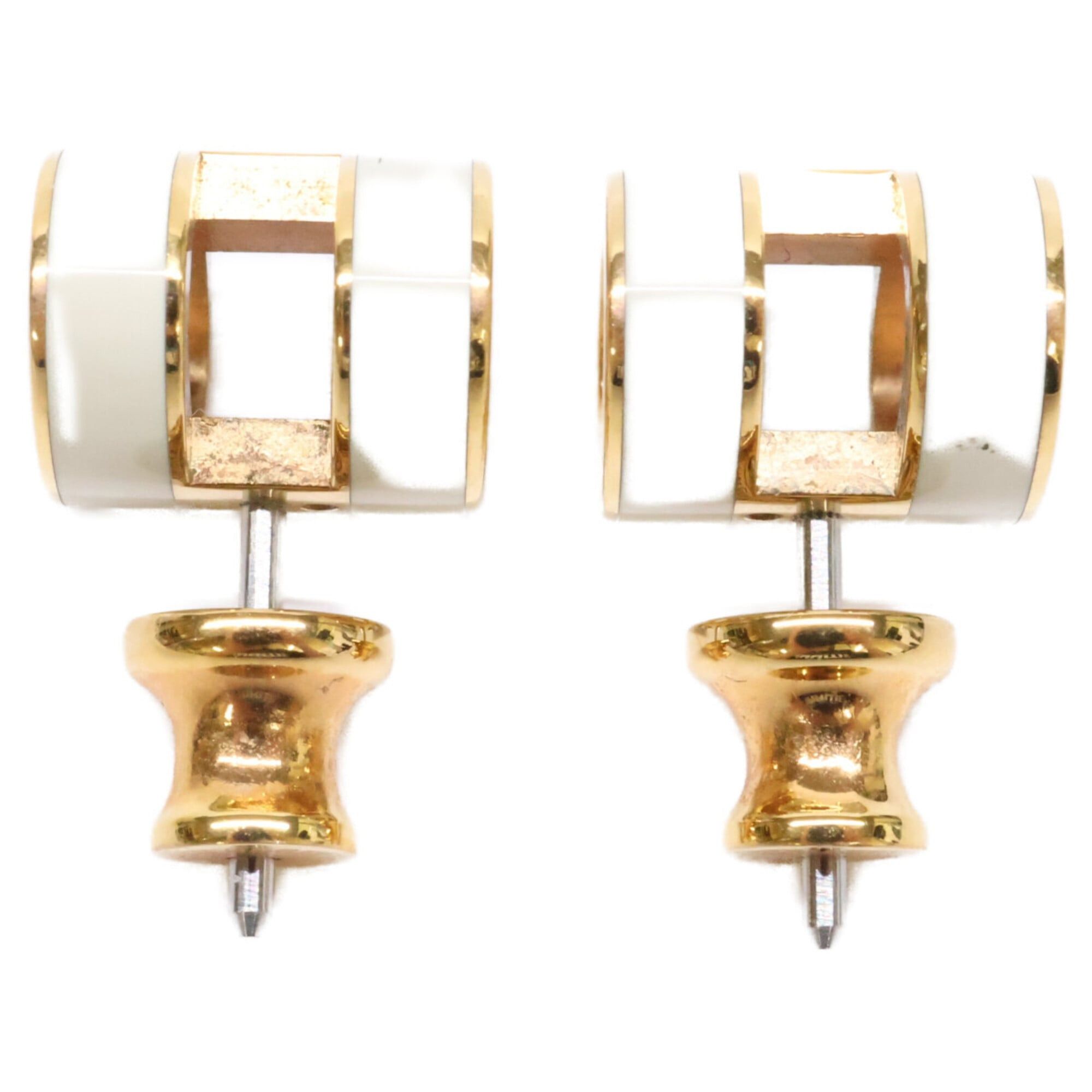 Hermes HERMES Pop H Earrings, White Gold, Women's Size ONE SIZE - 5 Thumbnail