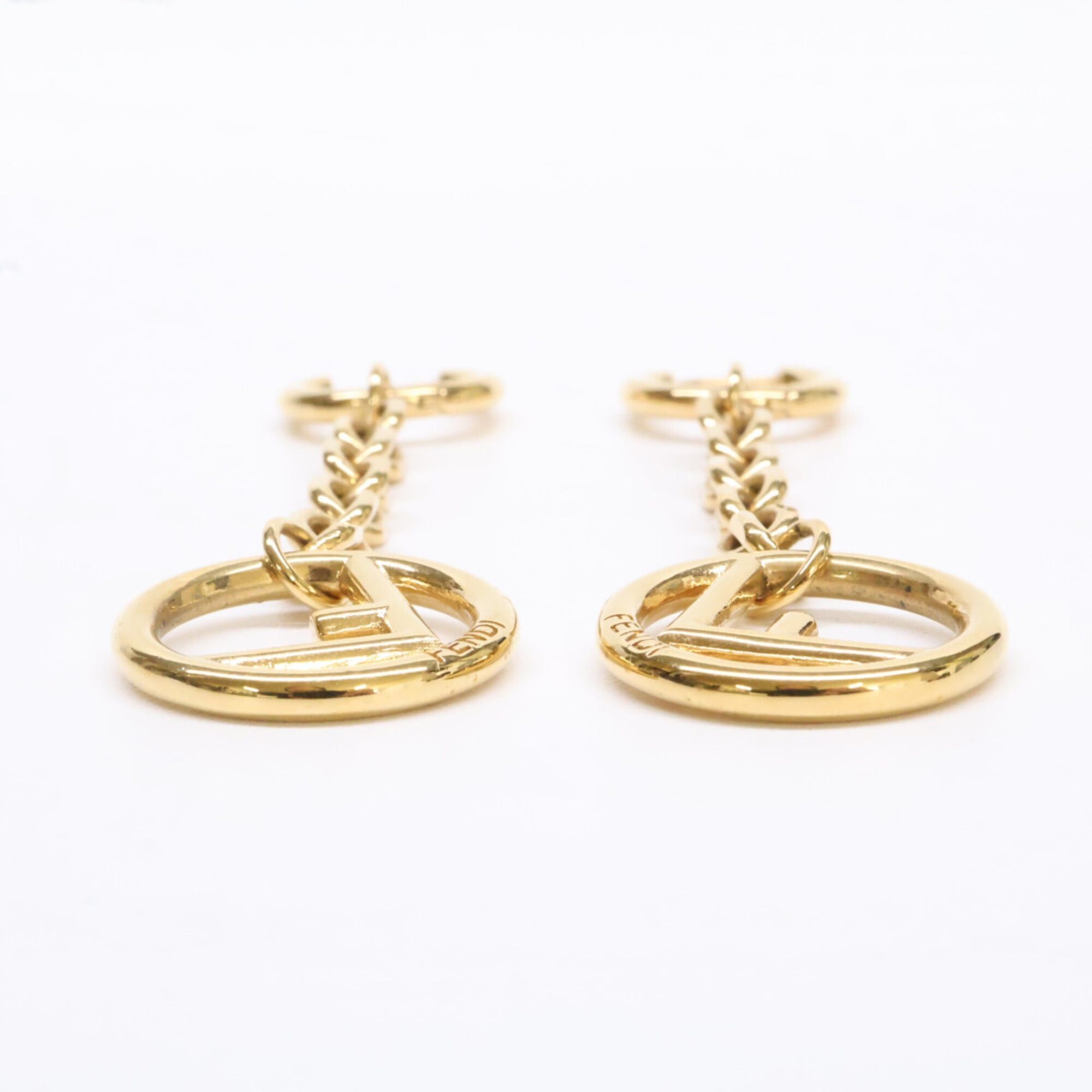 Fendi FENDI 1A0920 F is Fendi Chain Earrings, Gold Color, Women's Size ONE SIZE - 3 Thumbnail