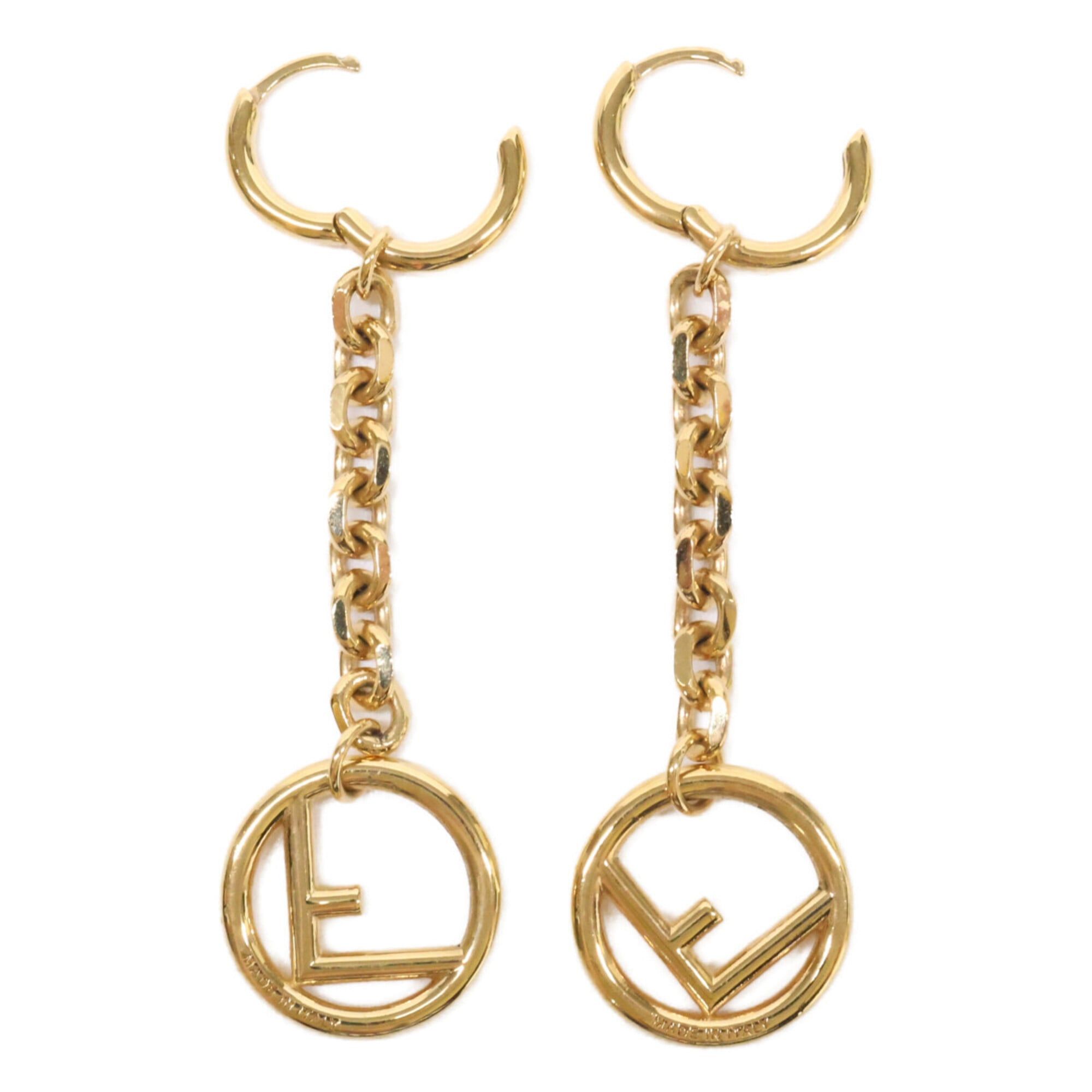 Fendi FENDI 1A0920 F is Fendi Chain Earrings, Gold Color, Women's Size ONE SIZE - 6 Thumbnail