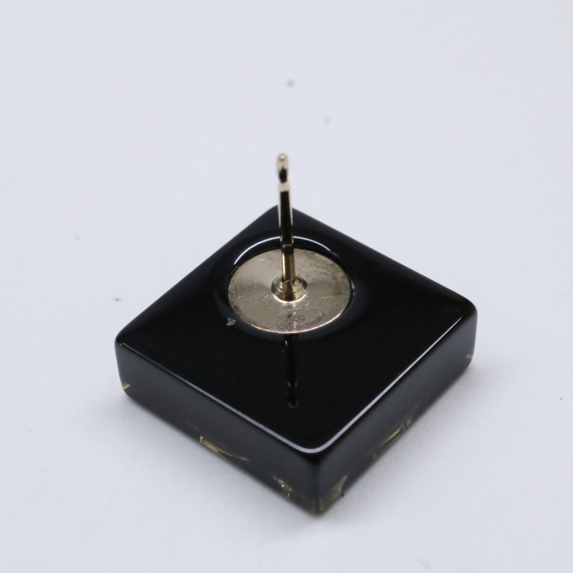 Chanel CHANEL 16C Coco Mark Square Earrings, Black, Women's Size ONE SIZE - 5 Thumbnail