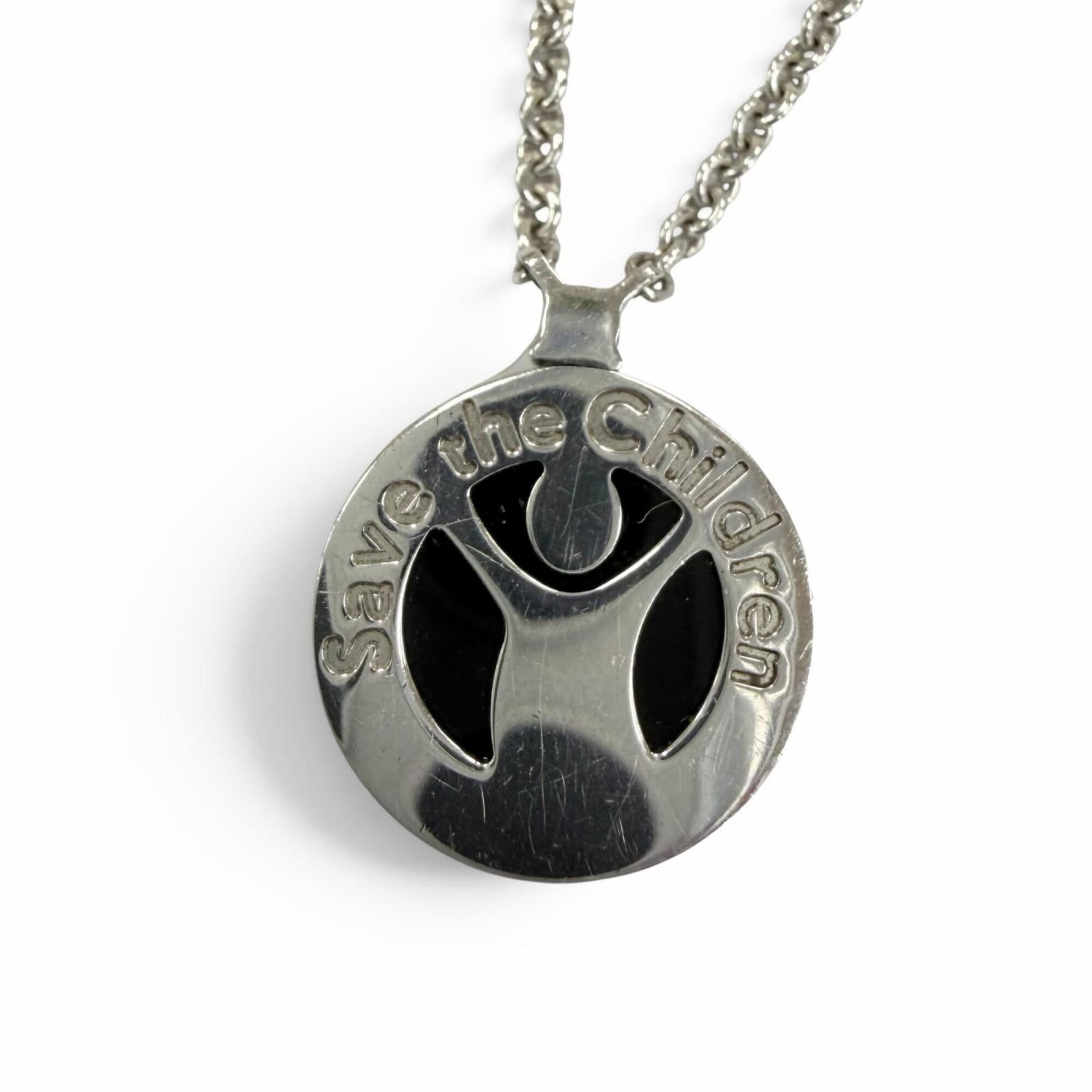 Bvlgari BVLGARI B.zero1 Save the Children Charity Necklace, 925 Sterling Silver, Onyx, Made in Italy, Weight 7.8g, Women's, Comes with Box Size ONE SIZE - 4 Thumbnail