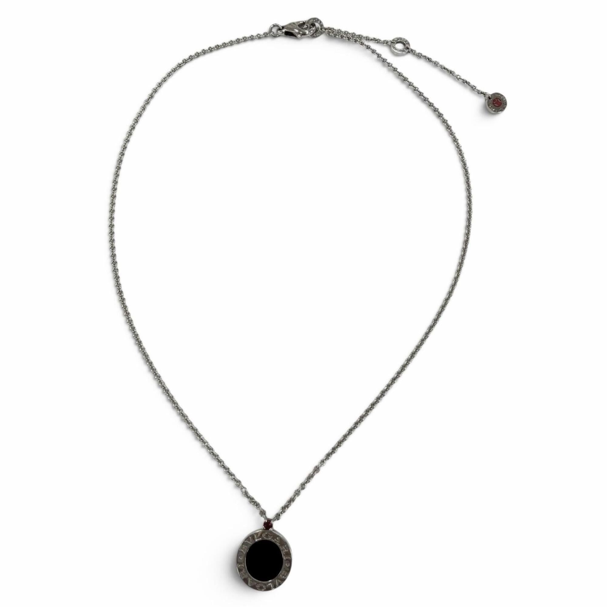 Bvlgari BVLGARI B.zero1 Save the Children Charity Necklace, 925 Sterling Silver, Onyx, Made in Italy, Weight 7.8g, Women's, Comes with Box Size ONE SIZE - 3 Thumbnail