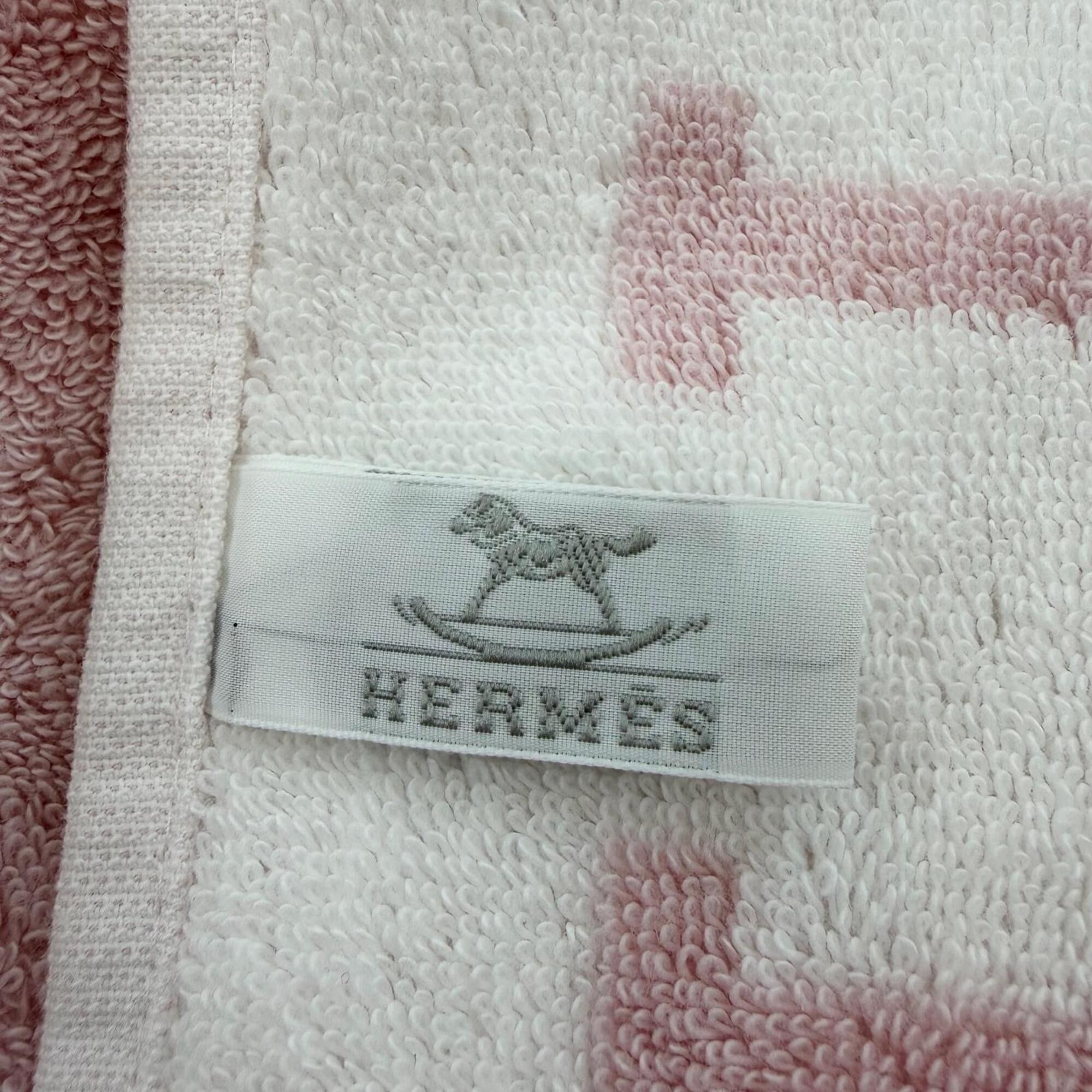 Hermes HERMES Avalon 100% Cotton Rose Lilac H Pattern Bath Towel/Beach Towel, Approx. 120 x 88cm, Made in France, Women's Size ONE SIZE - 4 Thumbnail