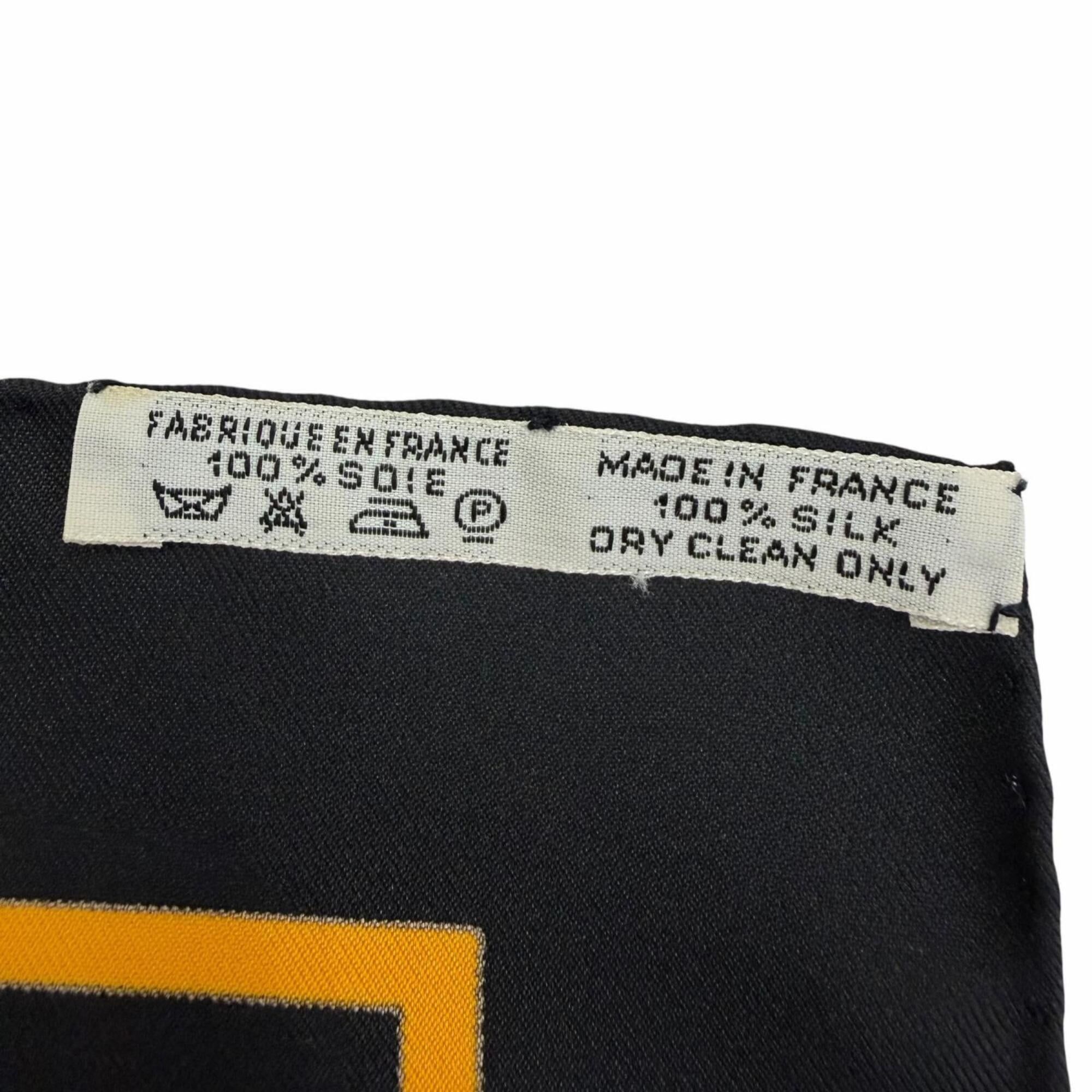 Hermes HERMES Carre 90 IN SALZBURG (Salzburg) 100% Silk Scarf/Muffler, Black, Made in France, Women's, with Box. Size ONE SIZE - 9 Thumbnail