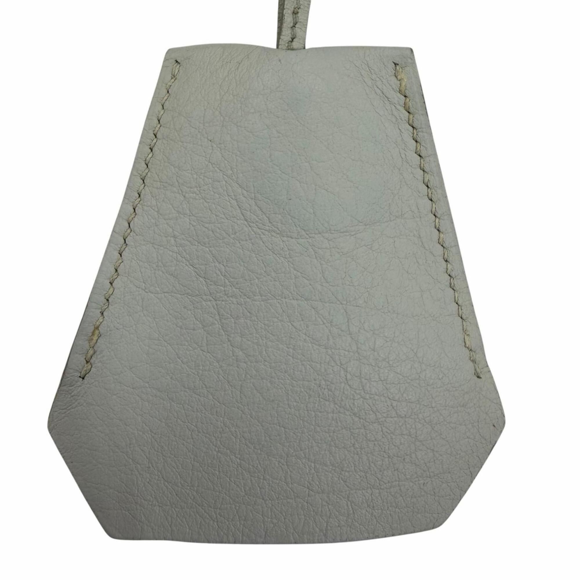 Hermes HERMES Vintage Clochette Charm Leather Silver Hardware Necklace Light Blue □F Stamp Made in France Women's with Box Size ONE SIZE - 5 Thumbnail