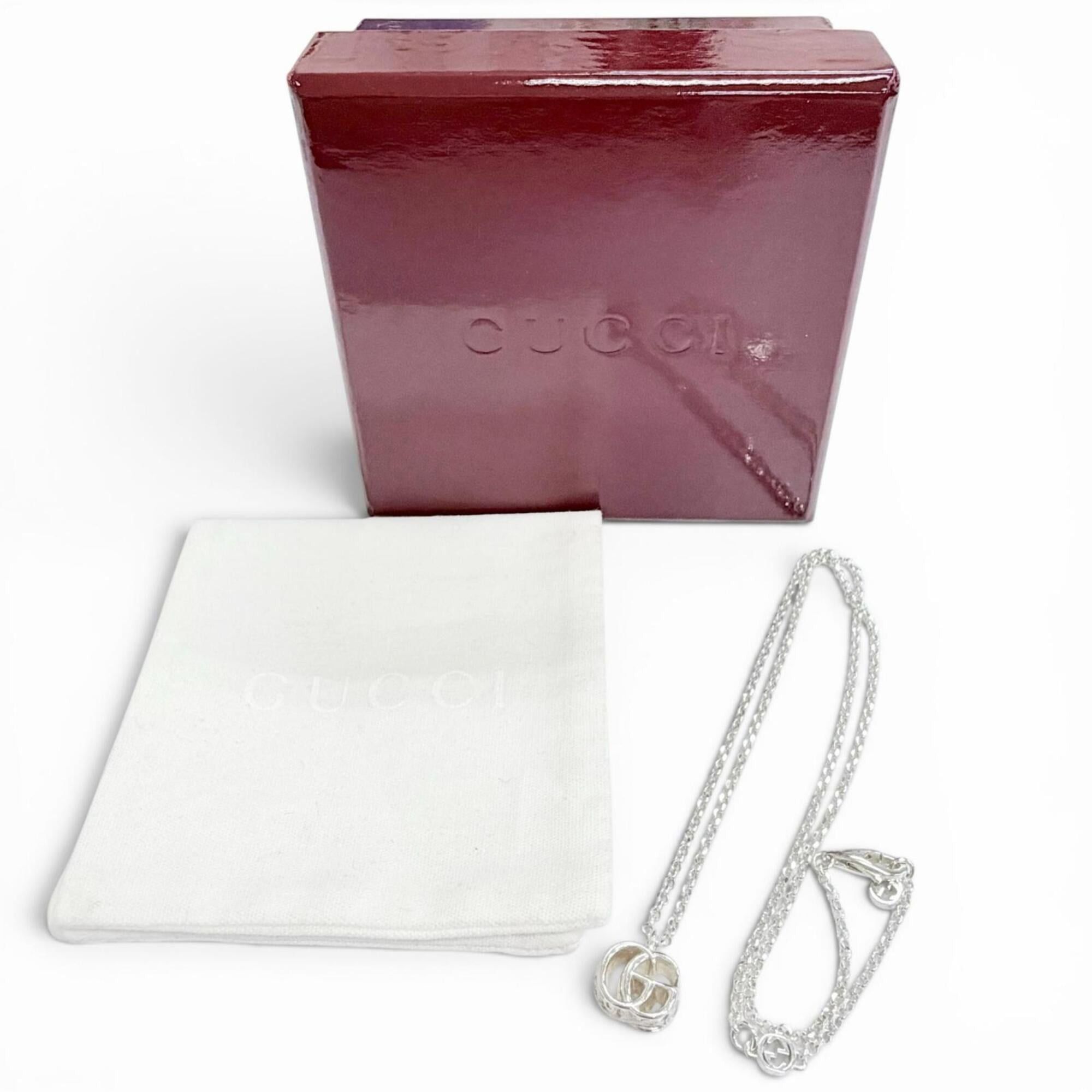 Gucci GUCCI 770724 Double G Necklace, 925 Sterling Silver, Weight 5.4g, Women's, Comes with Box and Dust Bag, Very Popular, Highly Recommended! Size ONE SIZE - 2 Thumbnail