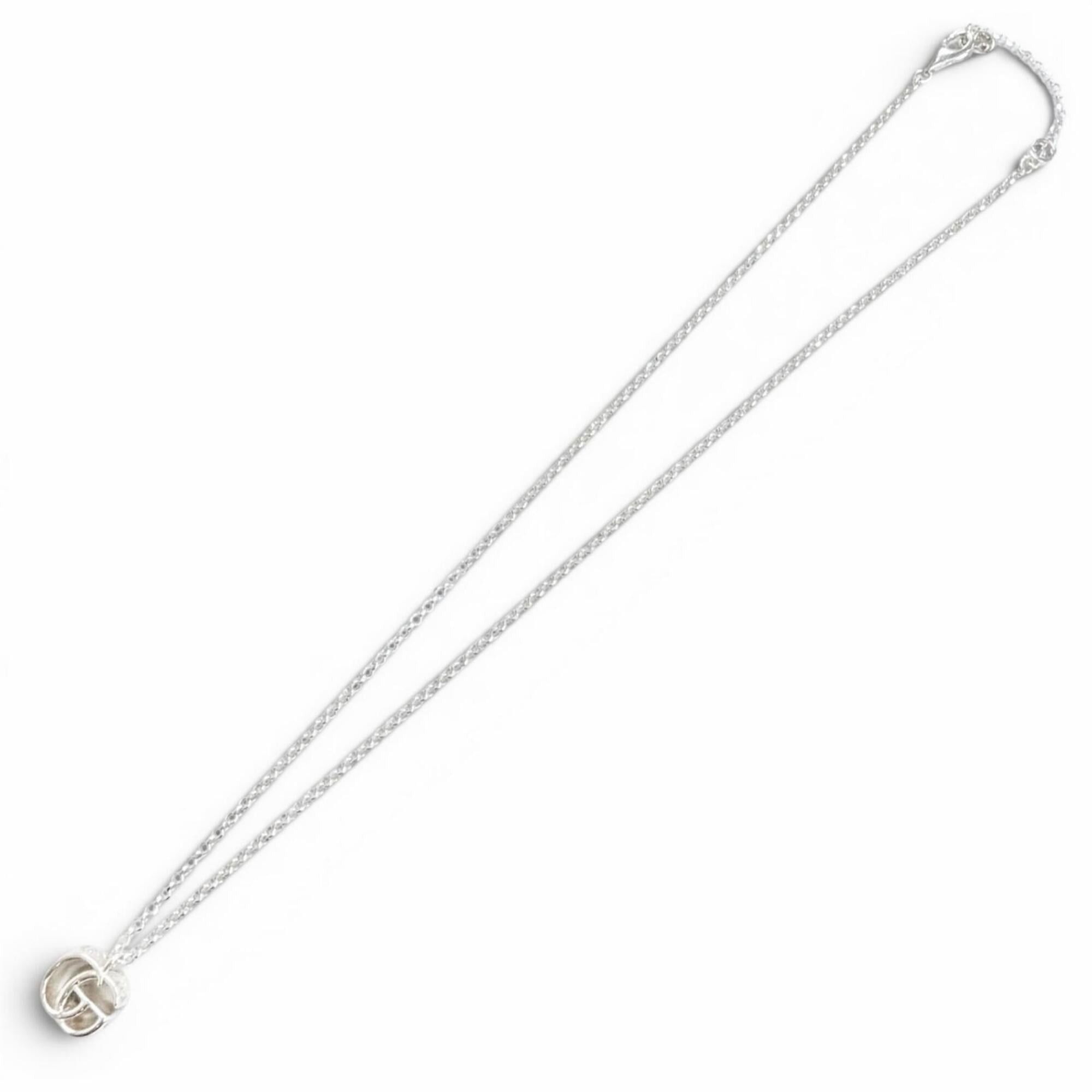 Gucci GUCCI 770724 Double G Necklace, 925 Sterling Silver, Weight 5.4g, Women's, Comes with Box and Dust Bag, Very Popular, Highly Recommended! Size ONE SIZE - 5 Thumbnail