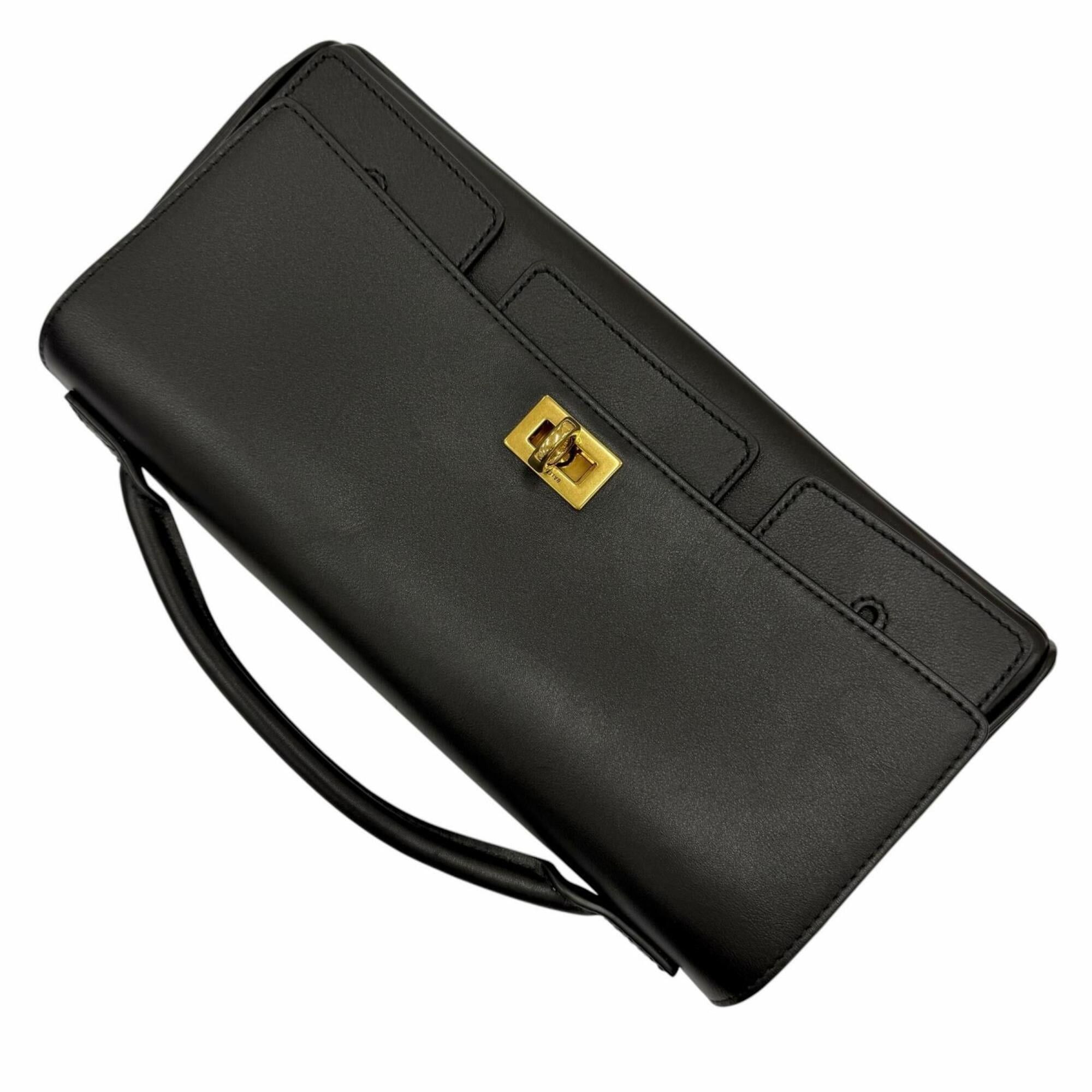 Balenciaga BALENCIAGA 834943 Bel Air Small Clutch Bag, 2-Way Leather Shoulder Black, Made in Italy, Women's, with Dust Bag Size ONE SIZE - 7 Thumbnail