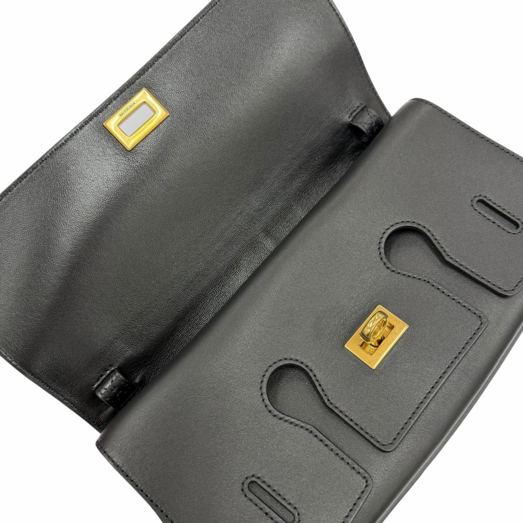 Balenciaga BALENCIAGA 834943 Bel Air Small Clutch Bag, 2-Way Leather Shoulder Black, Made in Italy, Women's, with Dust Bag Size ONE SIZE - 9 Thumbnail