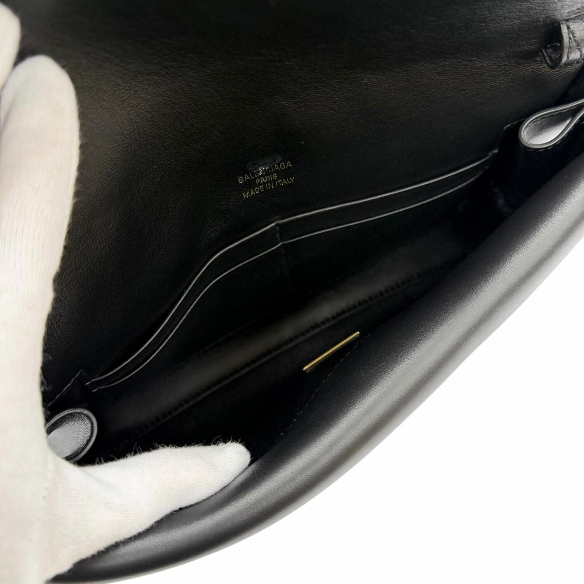 Balenciaga BALENCIAGA 834943 Bel Air Small Clutch Bag, 2-Way Leather Shoulder Black, Made in Italy, Women's, with Dust Bag Size ONE SIZE - 10 Thumbnail