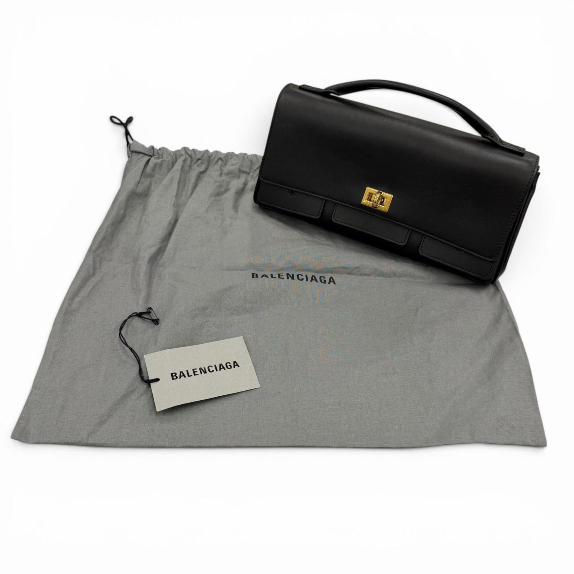 Balenciaga BALENCIAGA 834943 Bel Air Small Clutch Bag, 2-Way Leather Shoulder Black, Made in Italy, Women's, with Dust Bag Size ONE SIZE - 2 Thumbnail