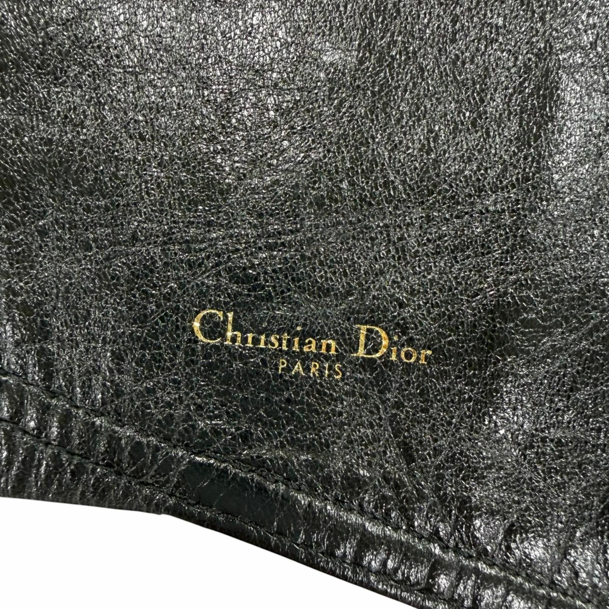 Dior Christian Dior Vintage 35-MA-0169 Logo Hardware Saddle Leather Belt Black Gold Women's Size ONE SIZE - 11 Thumbnail