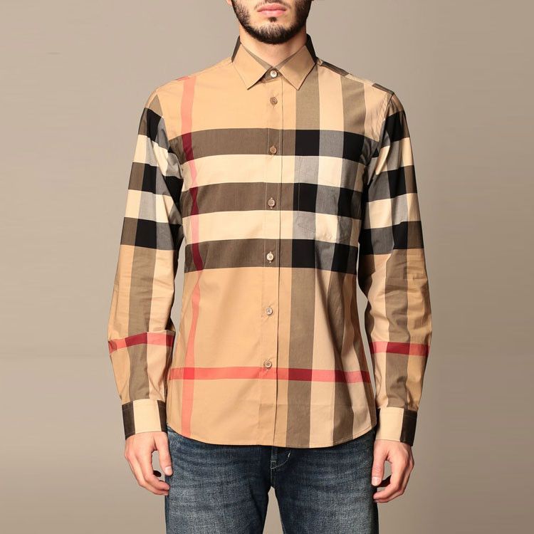 Burberry Burberry Archive Beige Check Button Up Shirt Size L Size US L / EU 52-54 / 3 - 7 Thumbnail