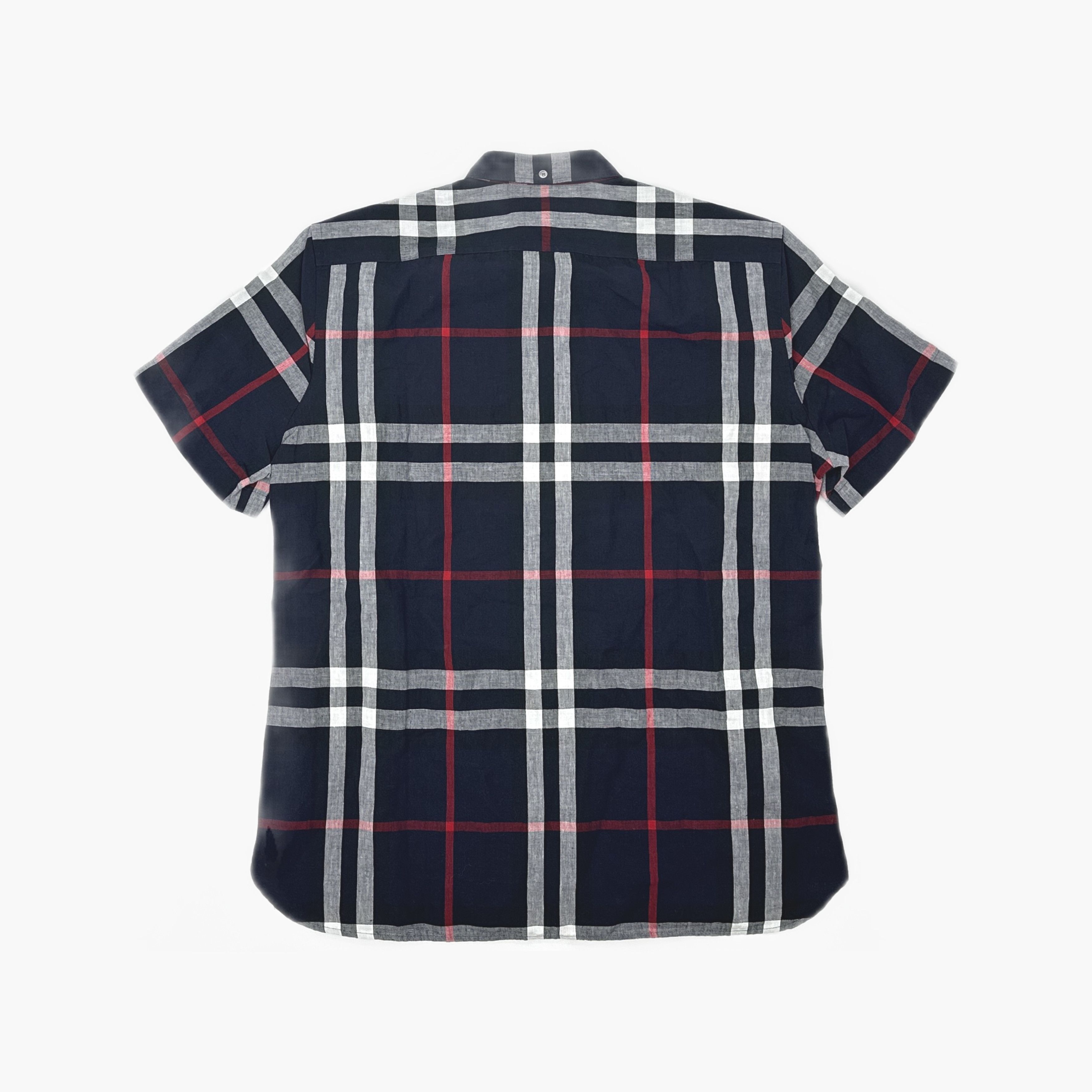 Burberry Burberry Plaid Short Sleeve Button Up Shirt Size XL Size US XL / EU 56 / 4 - 2 Thumbnail