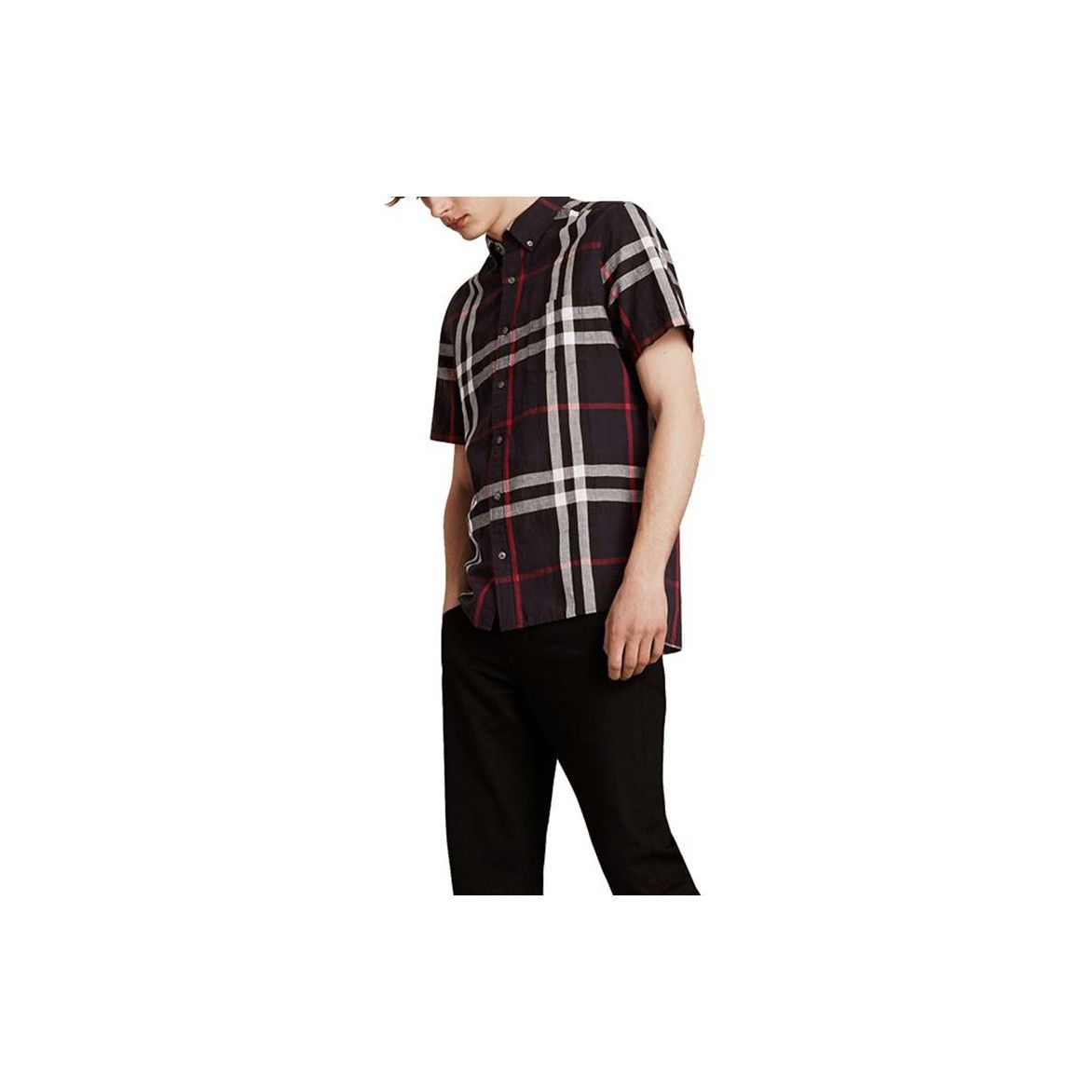 Burberry Burberry Plaid Short Sleeve Button Up Shirt Size XL Size US XL / EU 56 / 4 - 14 Thumbnail