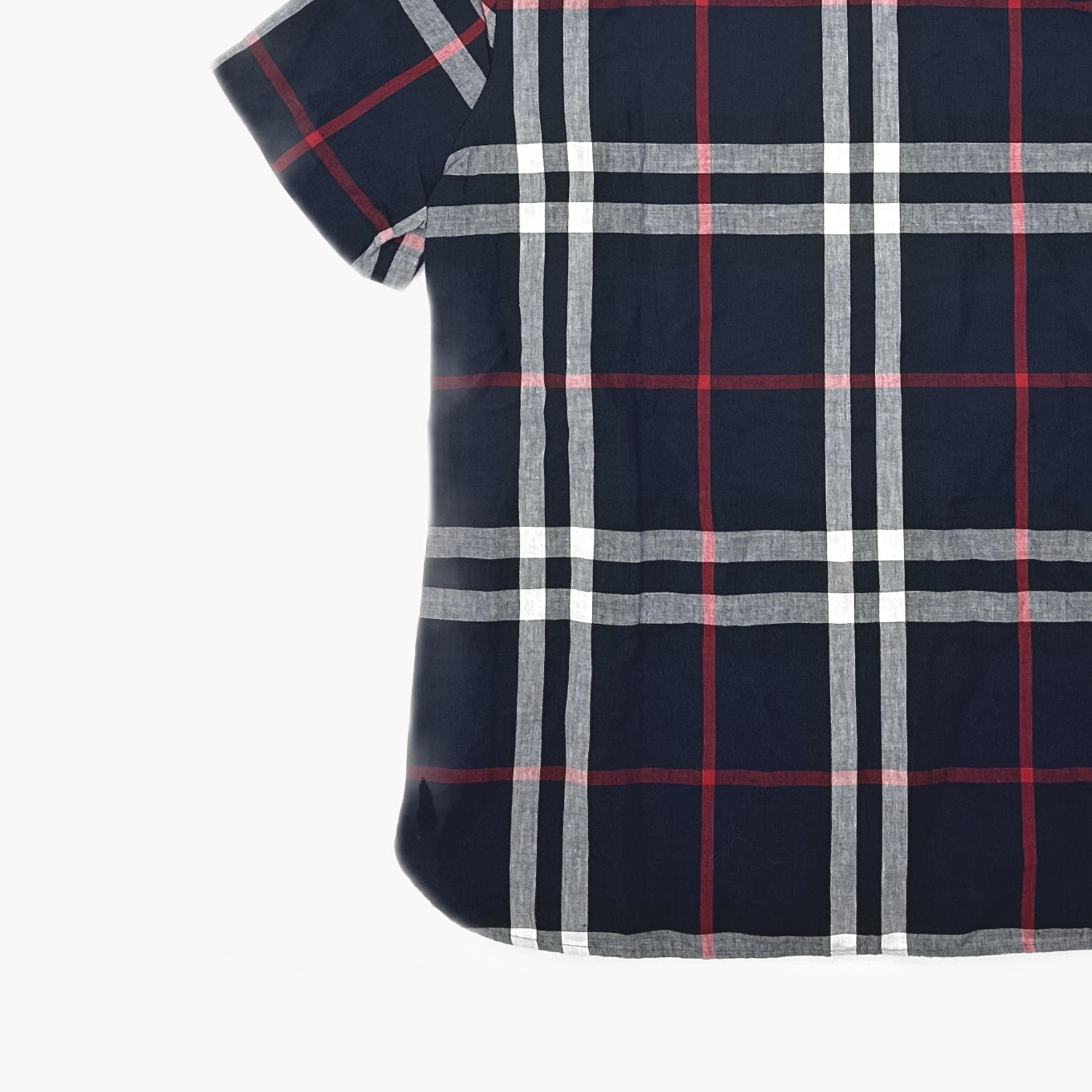 Burberry Burberry Plaid Short Sleeve Button Up Shirt Size XL Size US XL / EU 56 / 4 - 4 Thumbnail