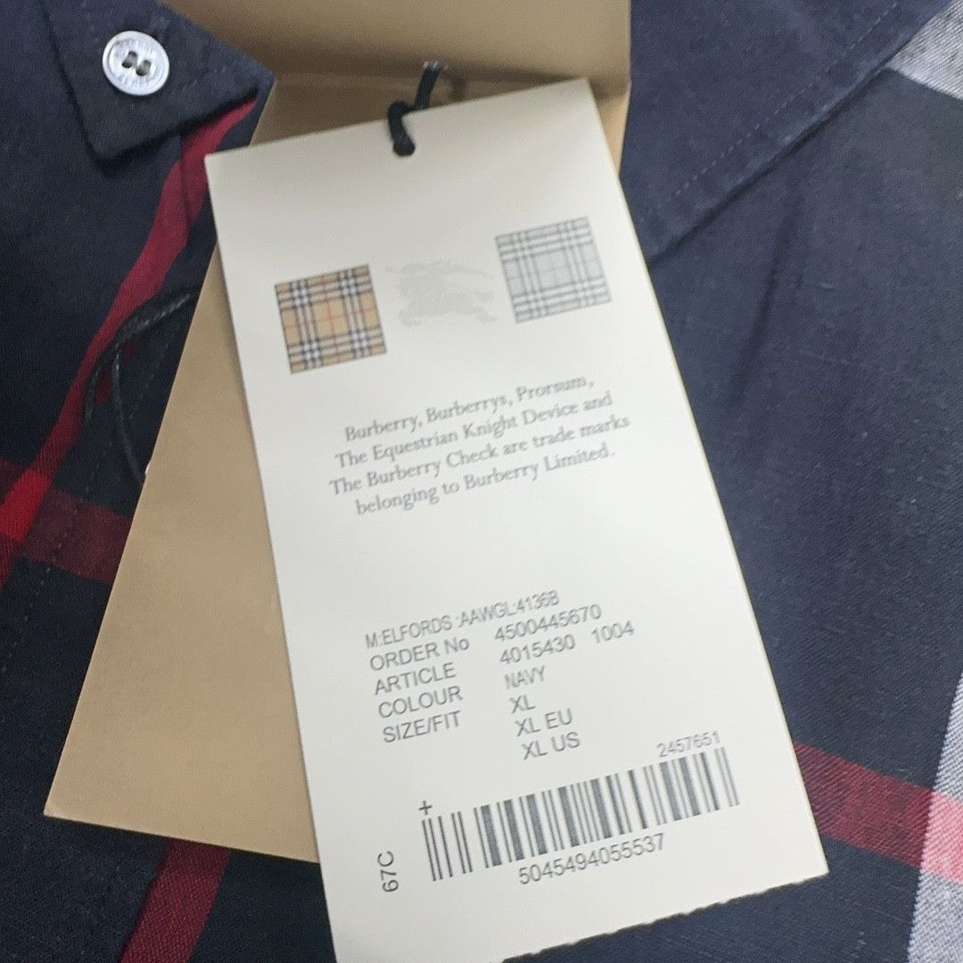 Burberry Burberry Plaid Short Sleeve Button Up Shirt Size XL Size US XL / EU 56 / 4 - 11 Thumbnail