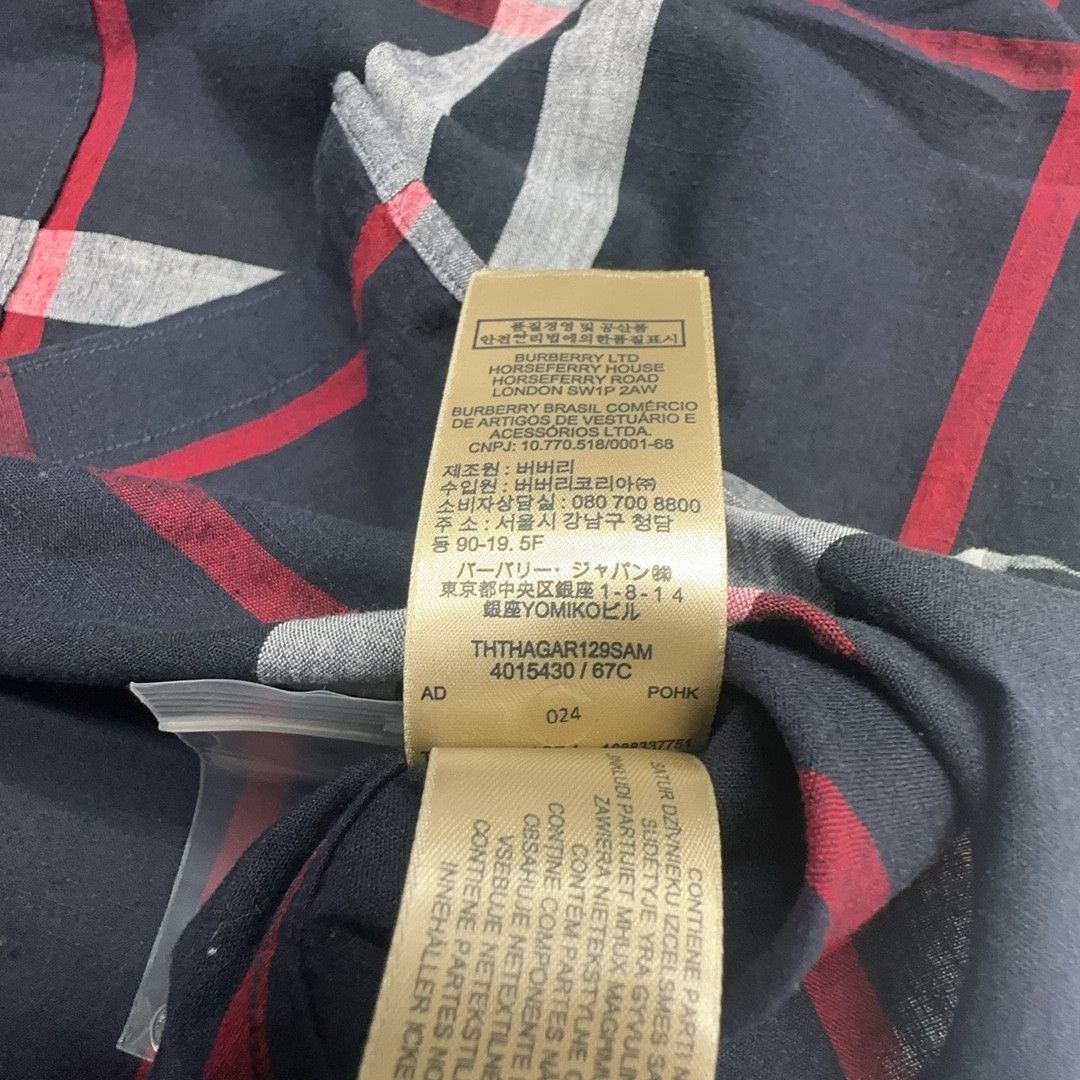 Burberry Burberry Plaid Short Sleeve Button Up Shirt Size XL Size US XL / EU 56 / 4 - 9 Thumbnail