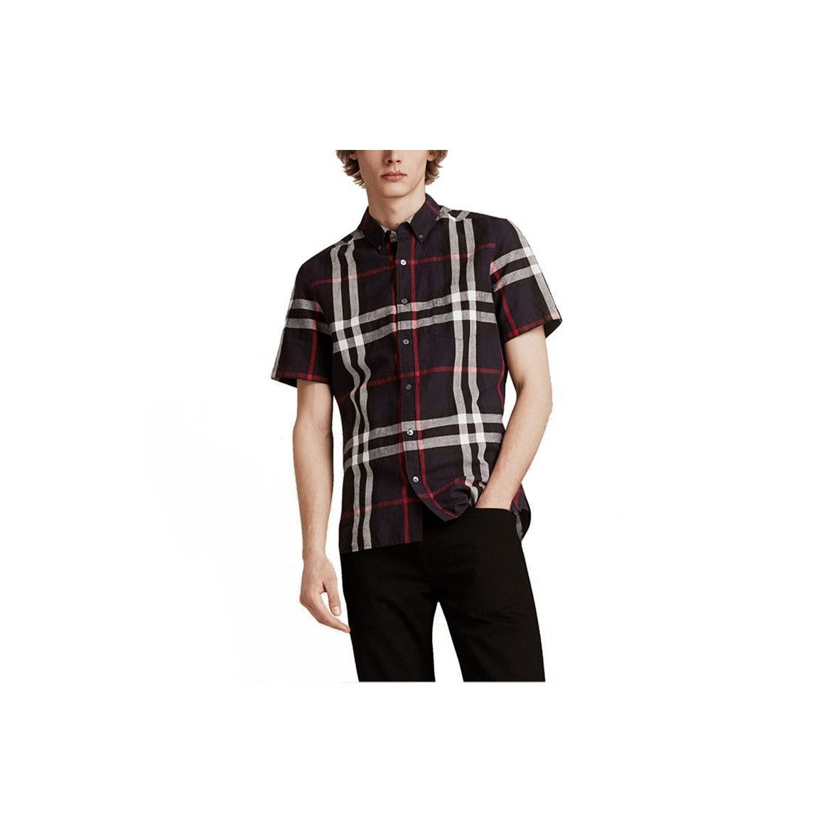 Burberry Burberry Plaid Short Sleeve Button Up Shirt Size XL Size US XL / EU 56 / 4 - 12 Thumbnail