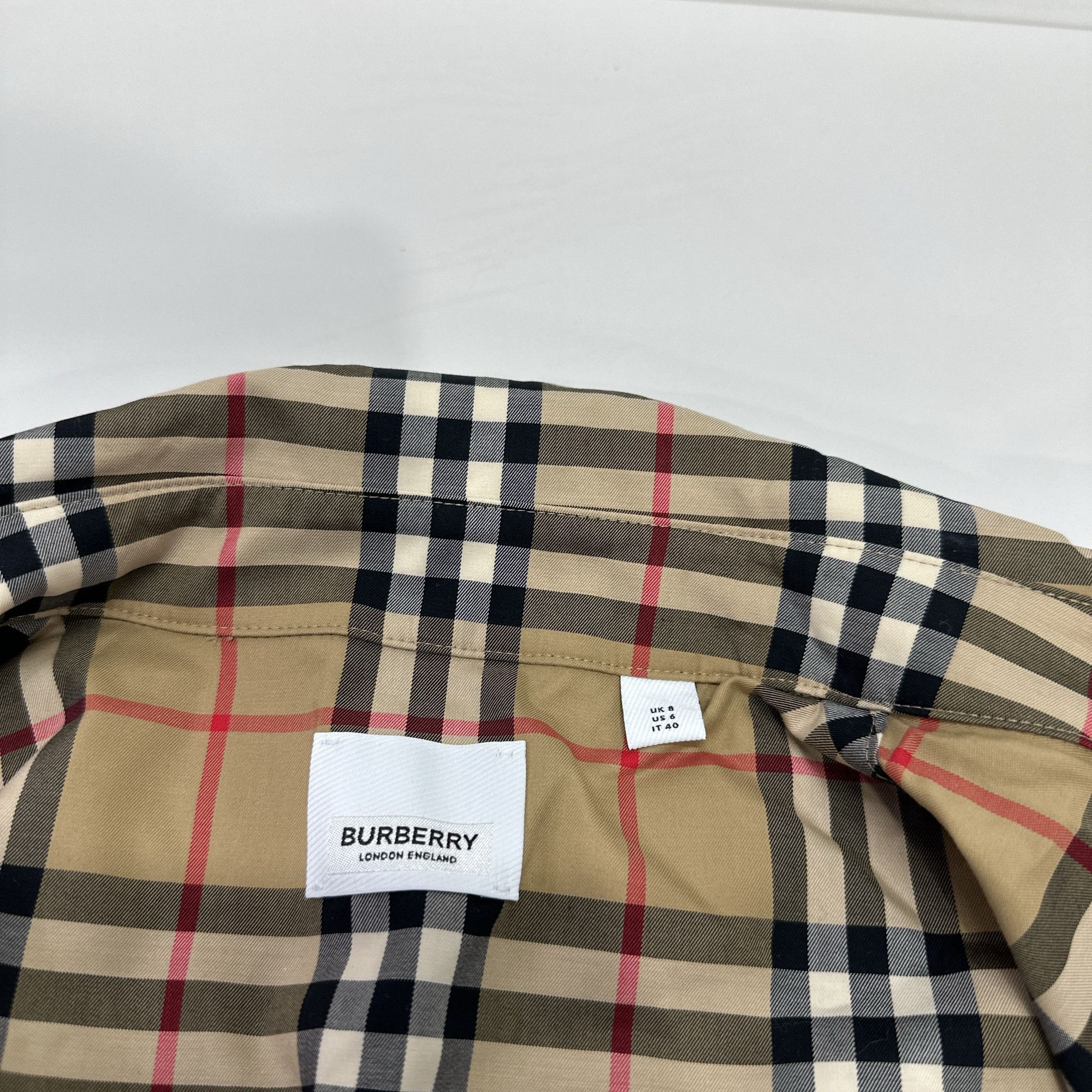 Burberry Burberry Check Cotton Button Up Shirt IT 40 Size S / US 4 / IT 40 - 9 Thumbnail