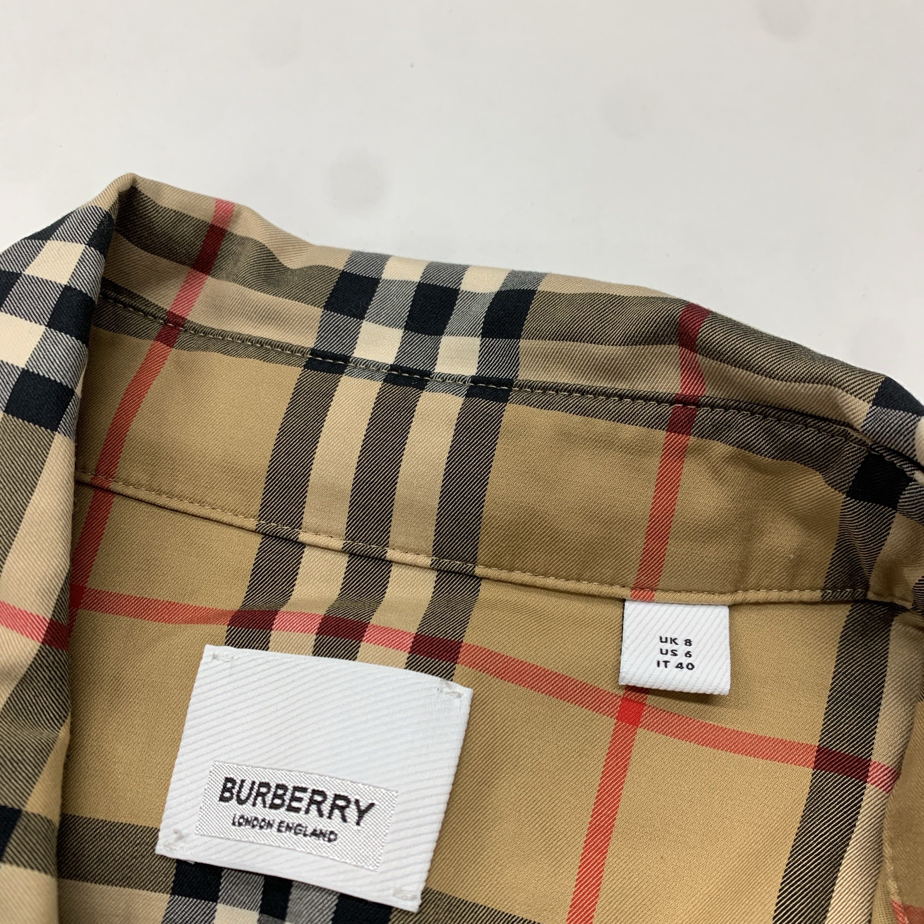 Burberry Burberry Check Button Up Shirt IT 40 Size S / US 4 / IT 40 - 4 Thumbnail