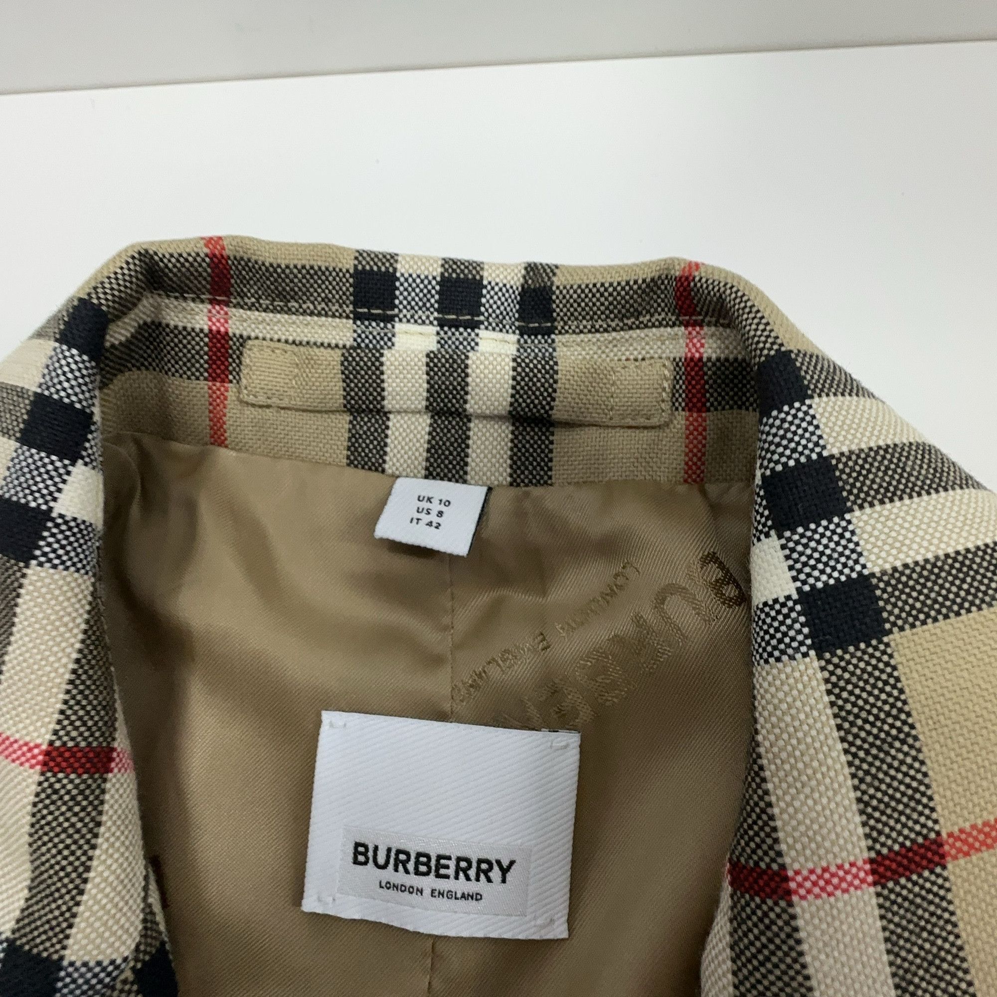 Burberry Burberry Check Wool Blazer Size 10 Size M / US 6-8 / IT 42-44 - 3 Thumbnail