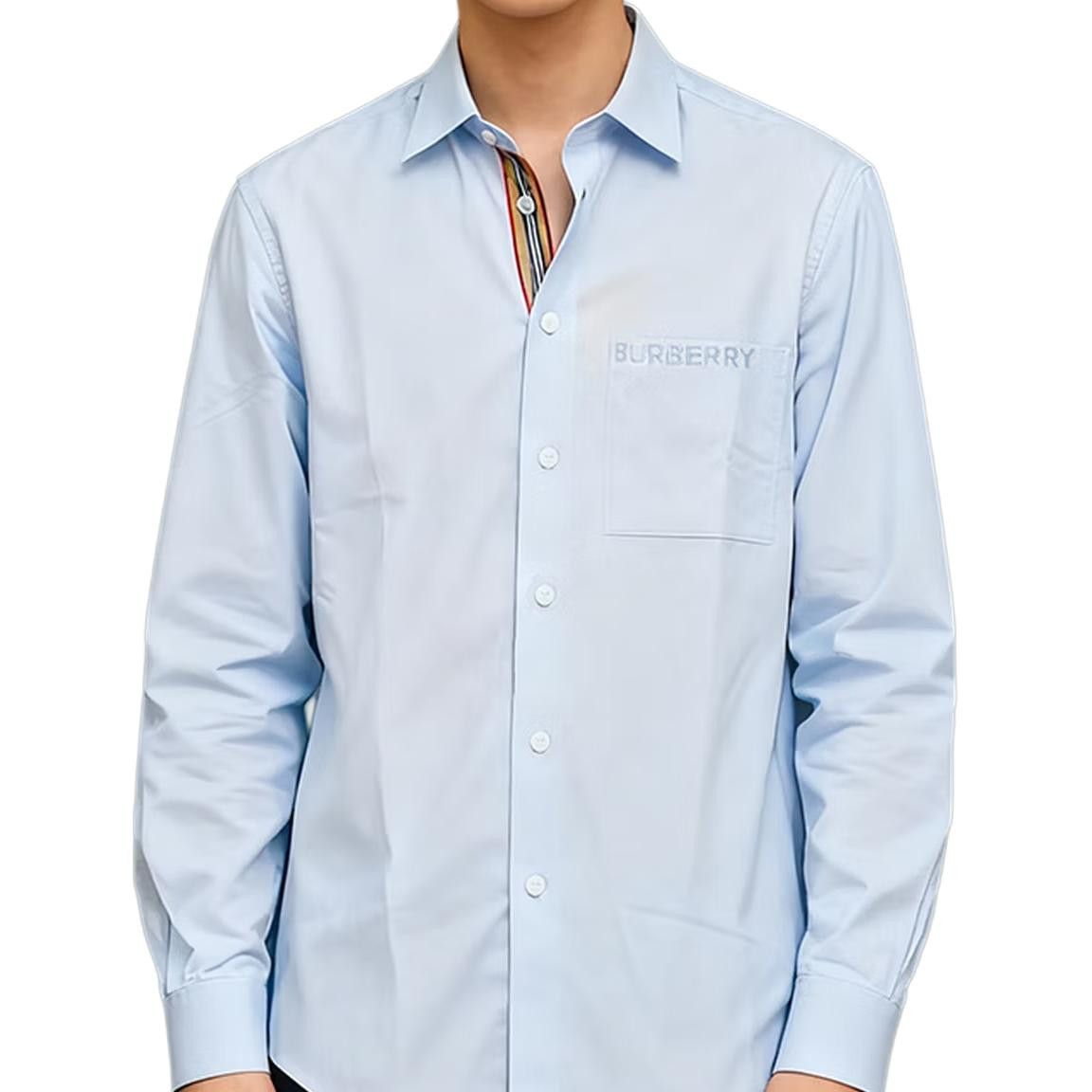 Burberry Burberry Logo Pocket Button Up Shirt Size XXL Size US XXL / EU 58 / 5 - 8 Thumbnail