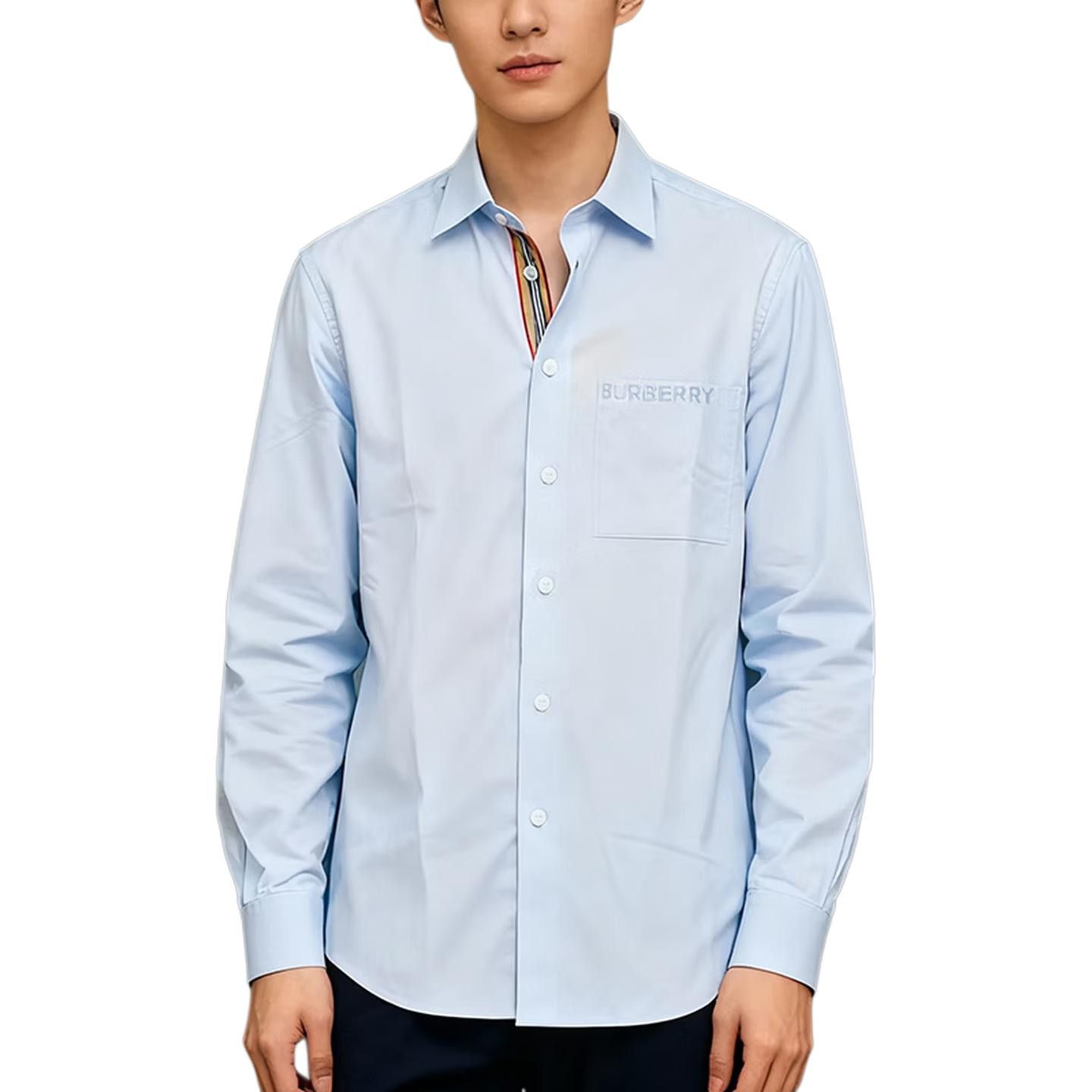 Burberry Burberry Logo Pocket Button Up Shirt Size XXL Size US XXL / EU 58 / 5 - 7 Thumbnail