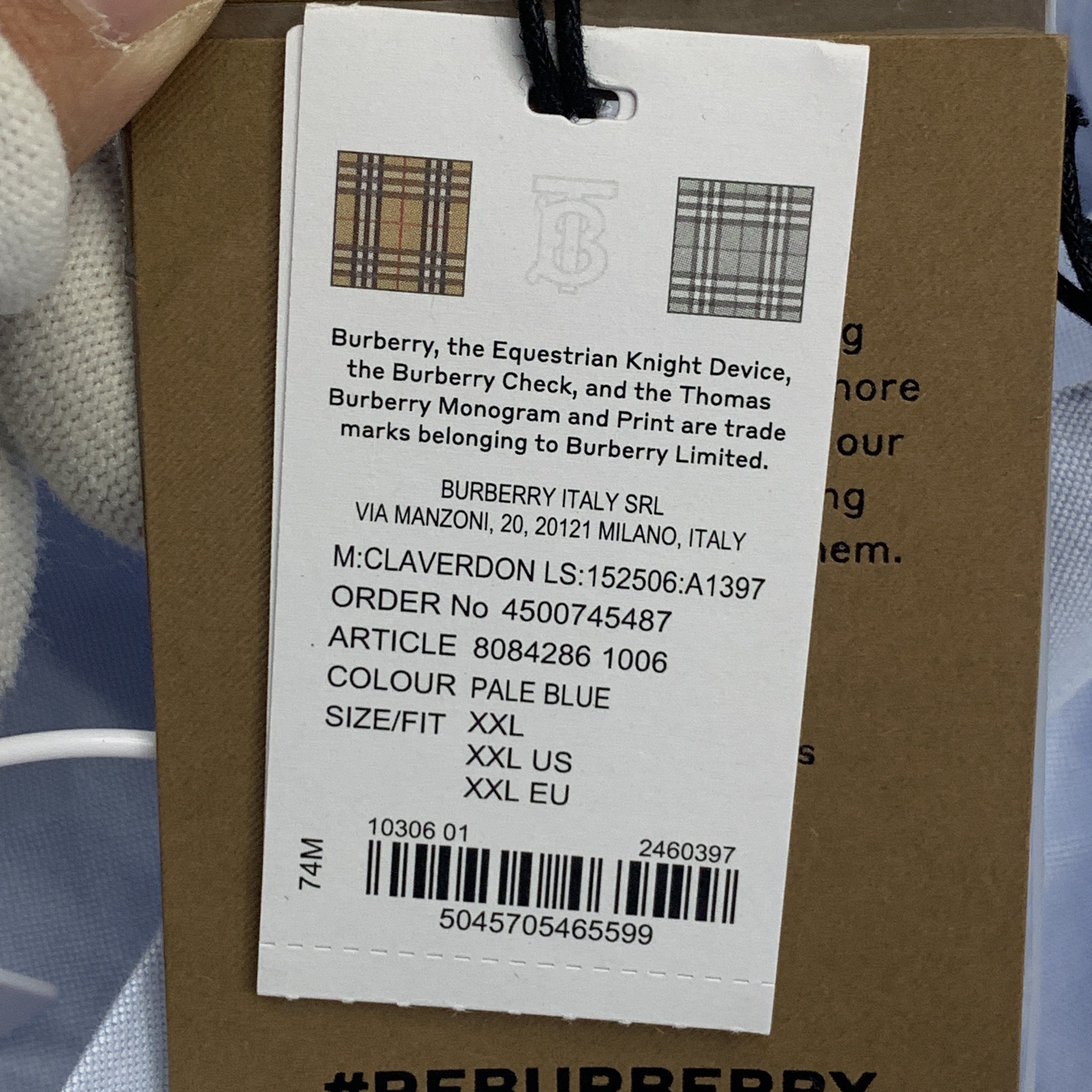 Burberry Burberry Logo Pocket Button Up Shirt Size XXL Size US XXL / EU 58 / 5 - 5 Thumbnail