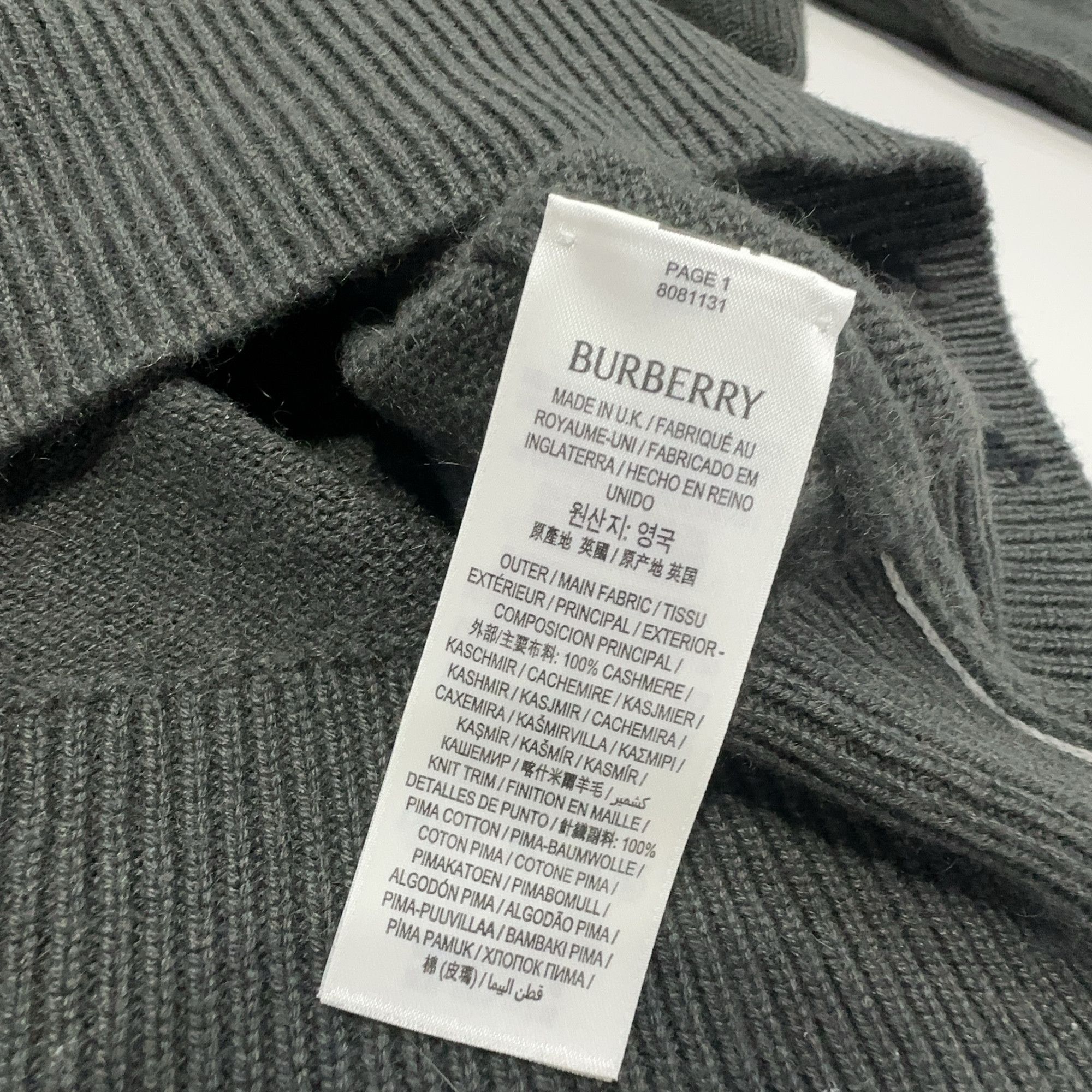 Burberry Burberry Cashmere Crewneck Sweater Size M Size US M / EU 48-50 / 2 - 10 Thumbnail
