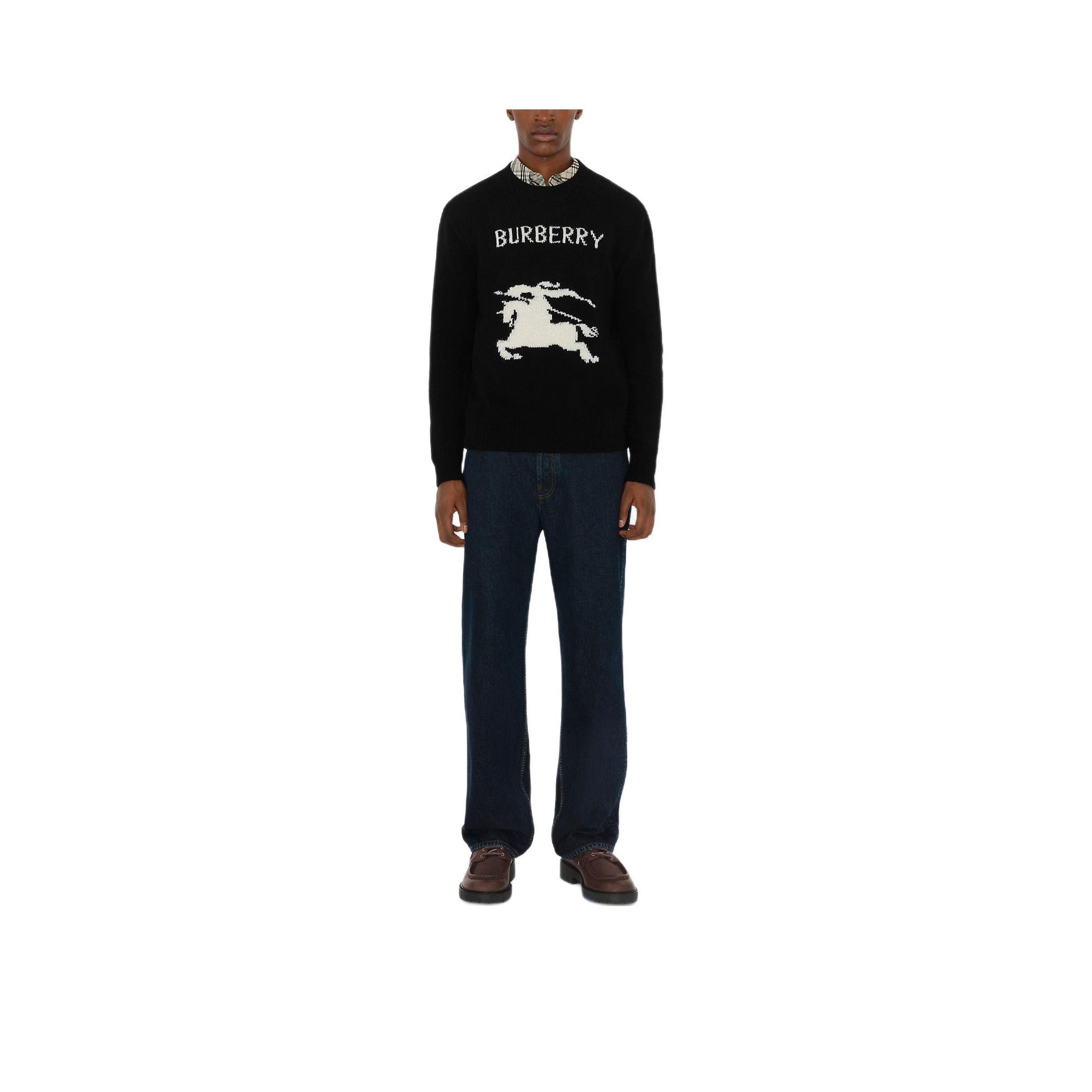 Burberry Burberry EKD Logo Wool Cashmere Sweater Size S Size US S / EU 44-46 / 1 - 5 Thumbnail