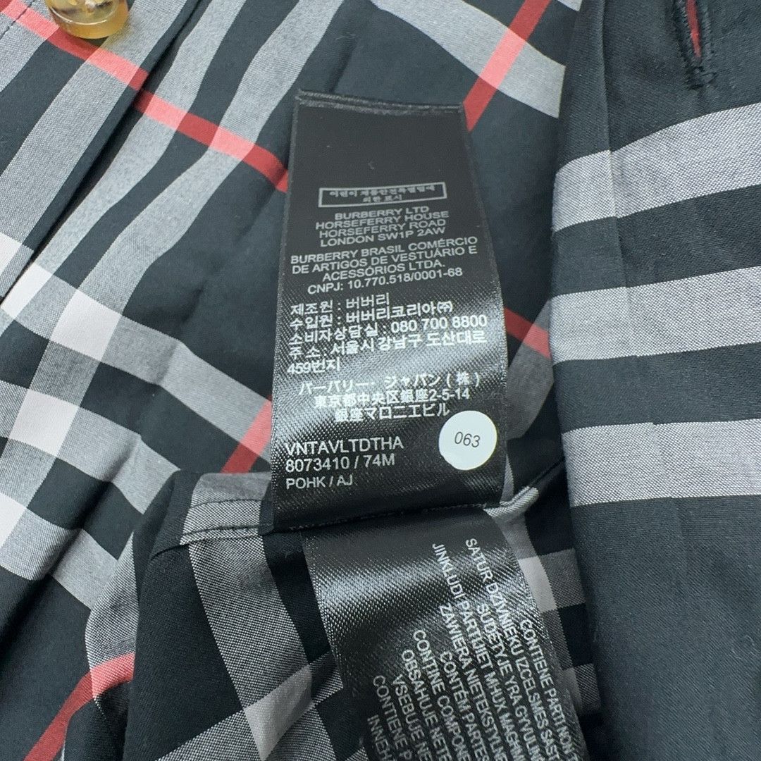 Burberry Burberry Black Check Button Up Shirt Size XS Size US XS / EU 42 / 0 - 9 Thumbnail