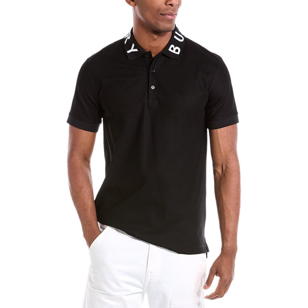 Burberry Burberry Logo Collar Polo Shirt Black Size M Size US M / EU 48-50 / 2 - 8 Thumbnail