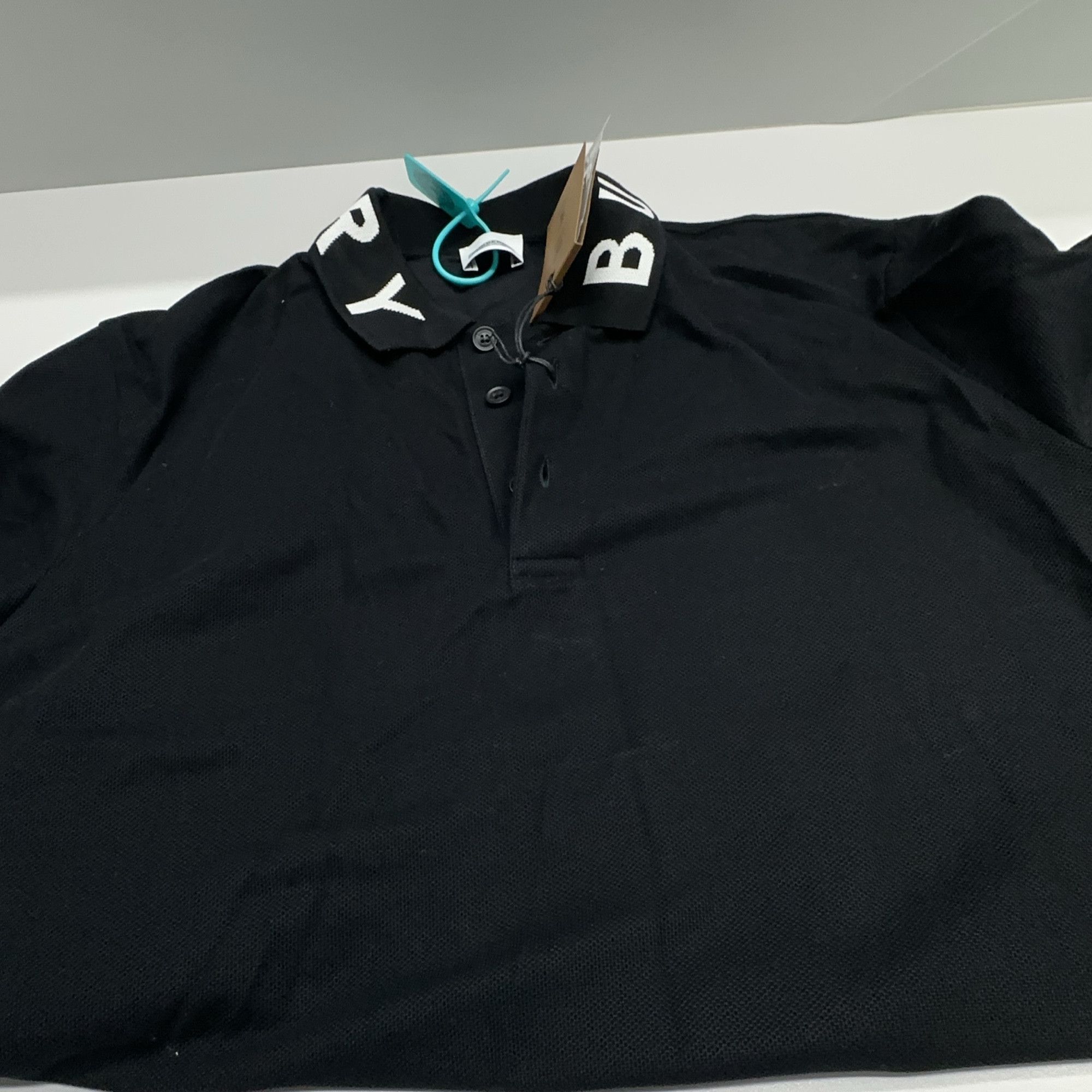 Burberry Burberry Logo Collar Polo Shirt Black Size M Size US M / EU 48-50 / 2 - 6 Thumbnail
