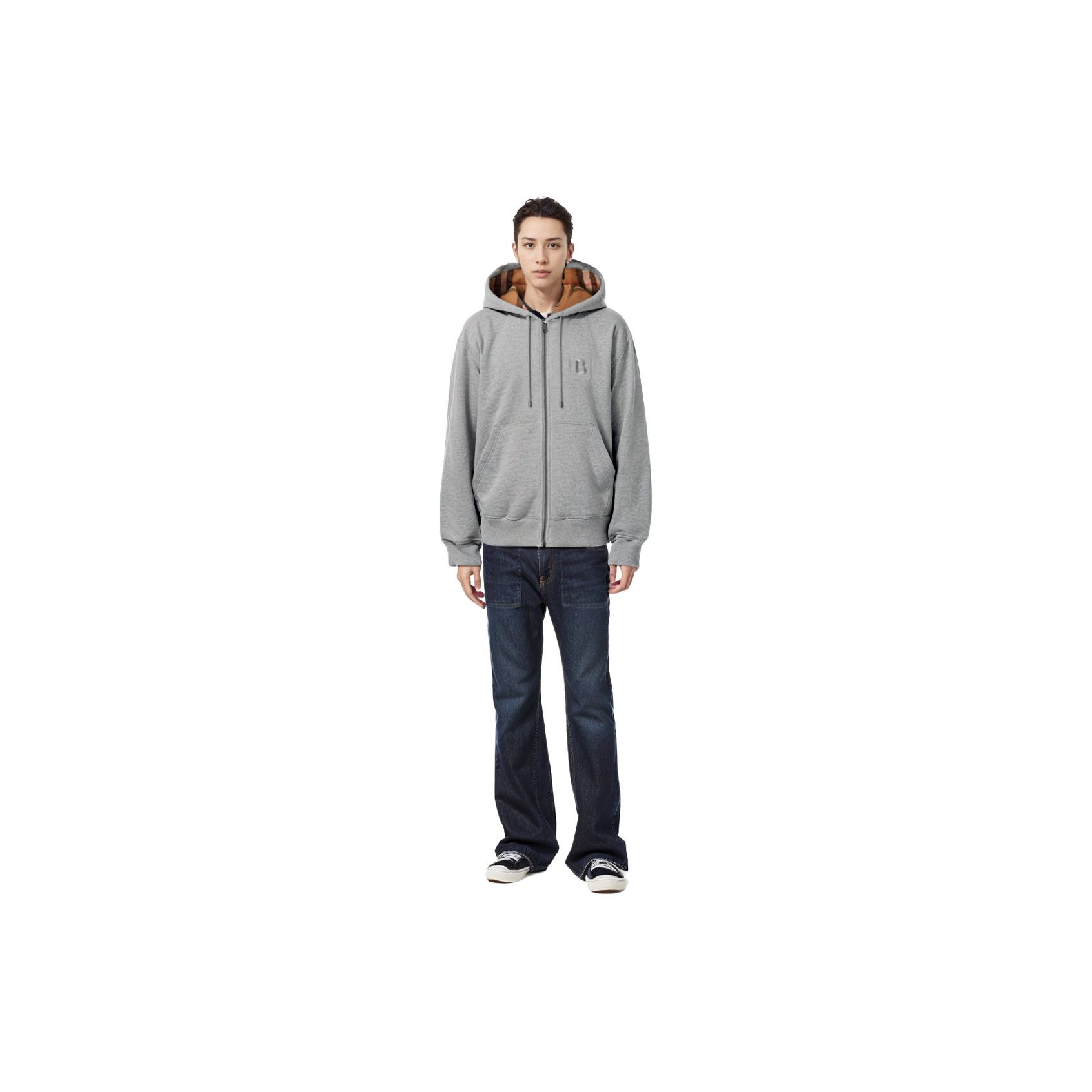 Burberry Burberry Check Lined Zip Hoodie Size XL Size US XL / EU 56 / 4 - 6 Thumbnail