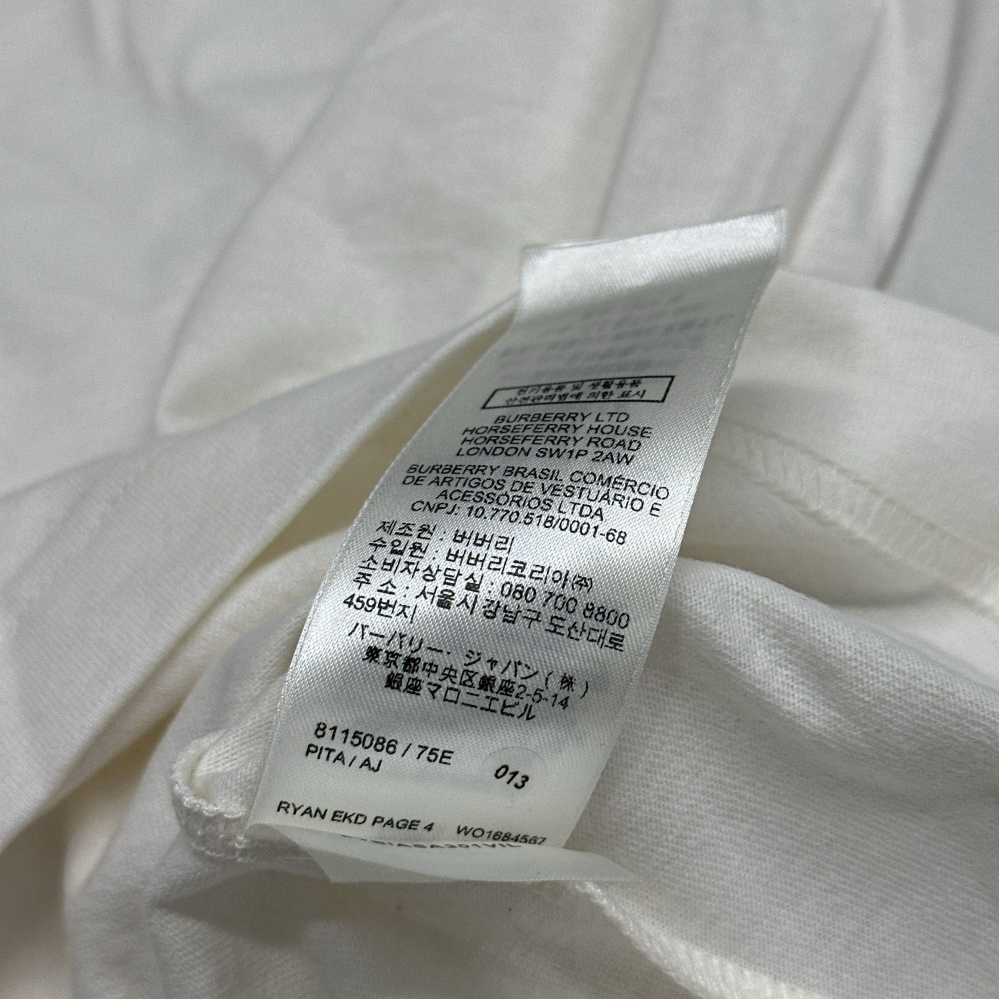 Burberry Burberry EKD Embroidered Cotton T-Shirt Size M Size US M / EU 48-50 / 2 - 4 Thumbnail