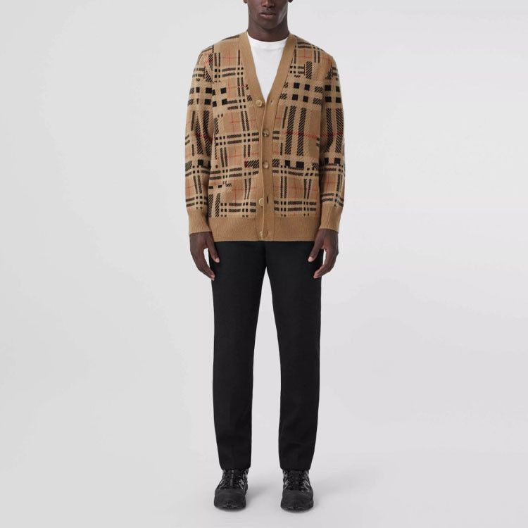Burberry Burberry Check Cashmere Cardigan Size L Size US L / EU 52-54 / 3 - 5 Thumbnail