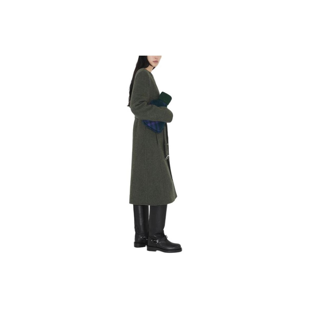 Burberry Burberry Dark Olive Belted Wool Coat Size 4 Size XS / US 0-2 / IT 36-38 - 9 Thumbnail