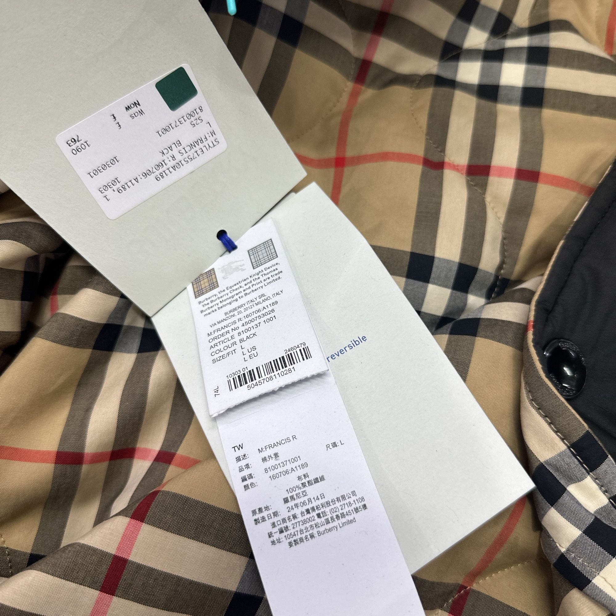 Burberry Burberry Reversible Quilted Jacket Size L Size US L / EU 52-54 / 3 - 7 Thumbnail