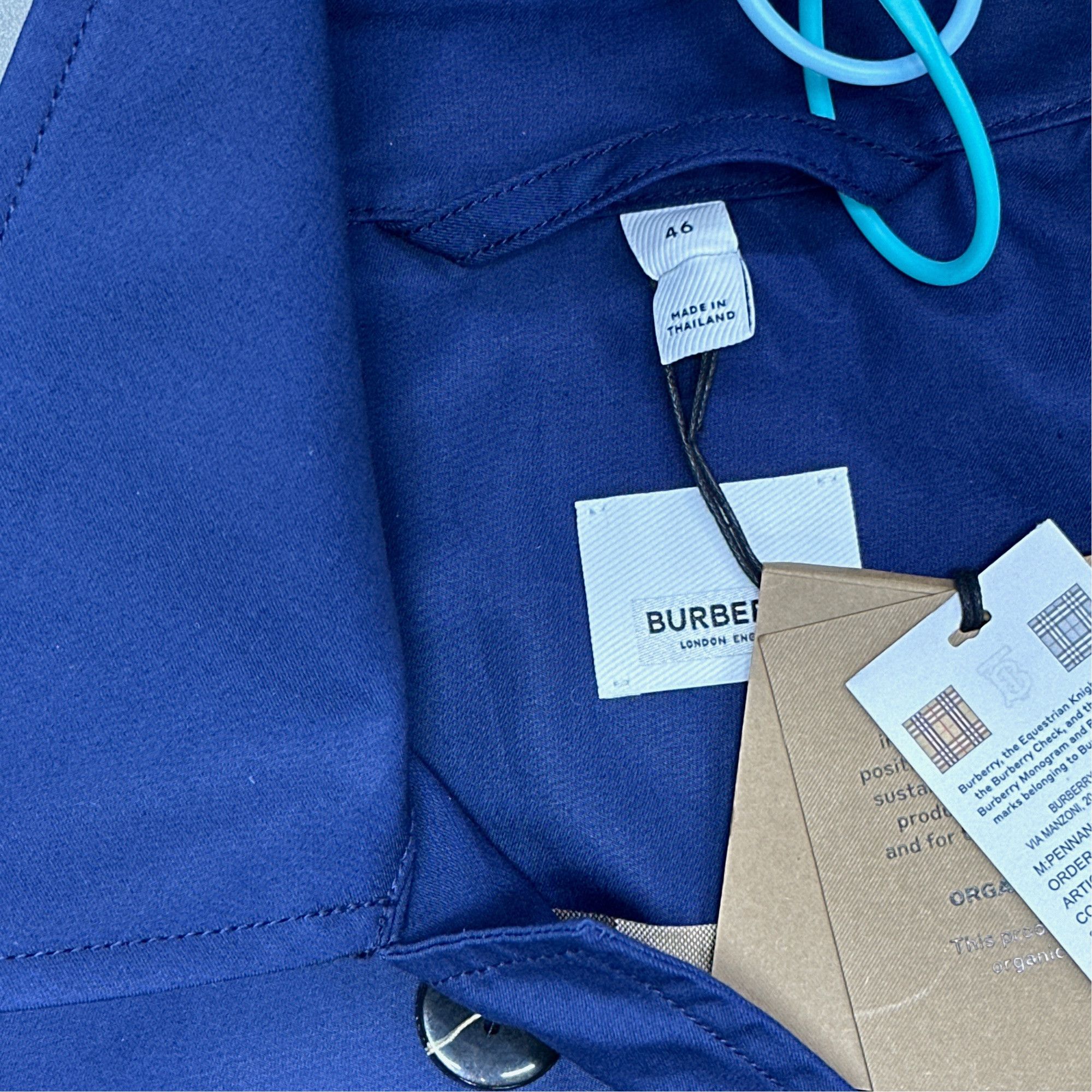 Burberry Burberry Navy Cotton Coat Size S Size US S / EU 44-46 / 1 - 2 Thumbnail