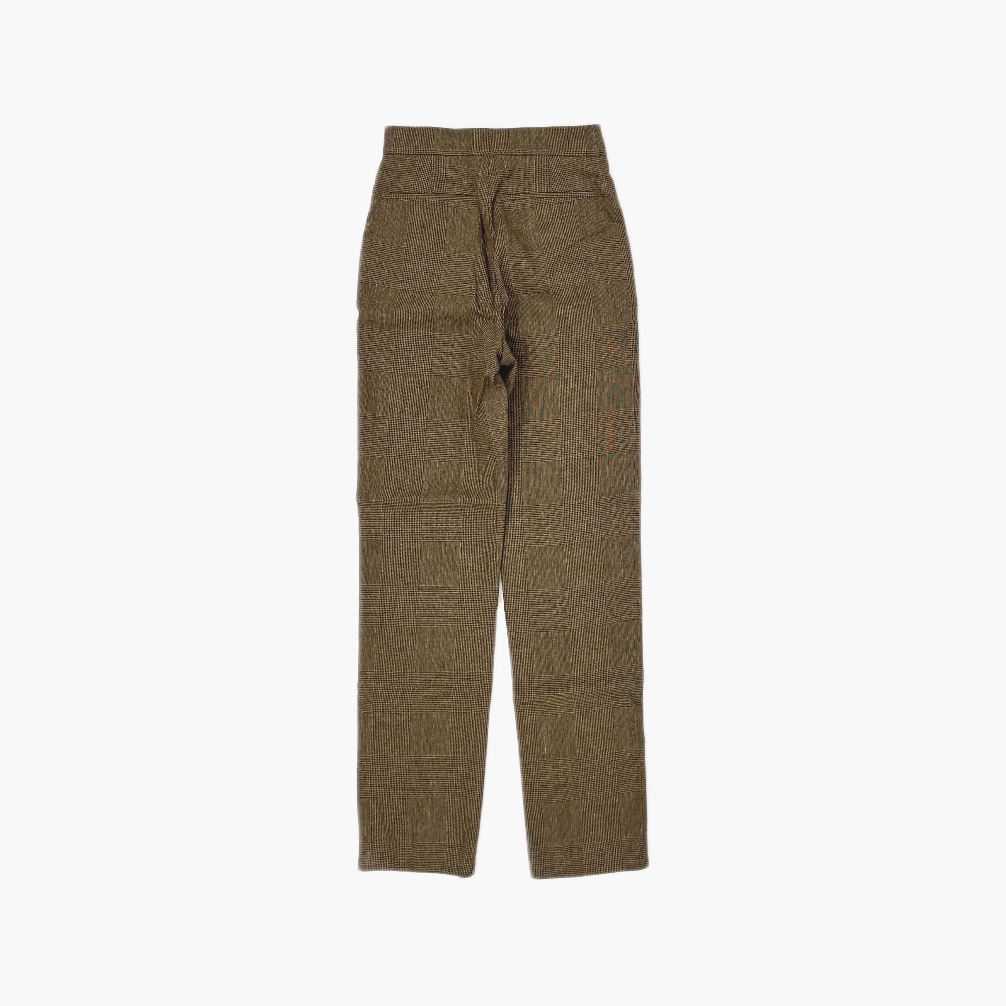 Burberry Burberry Prince of Wales Check Linen Blend Pants IT 36 Size 25" / US 0 / IT 36 - 2 Thumbnail