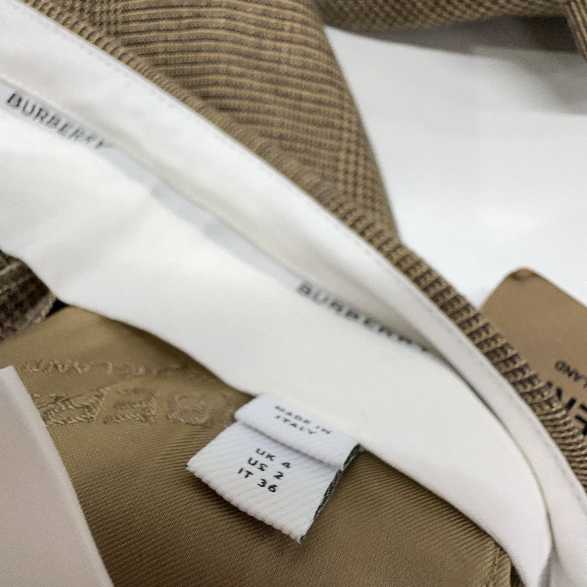 Burberry Burberry Prince of Wales Check Linen Blend Pants IT 36 Size 25" / US 0 / IT 36 - 4 Thumbnail