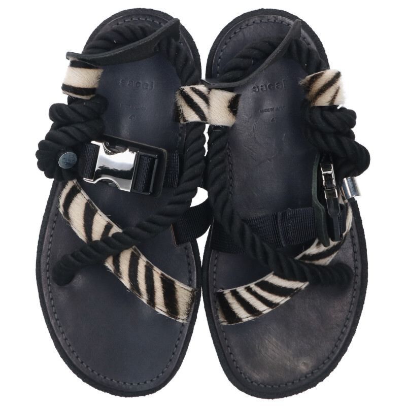 Sacai Sacai HARAKO Sandals Black Size 41 Size US 7.5 / EU 40-41 - 4 Thumbnail