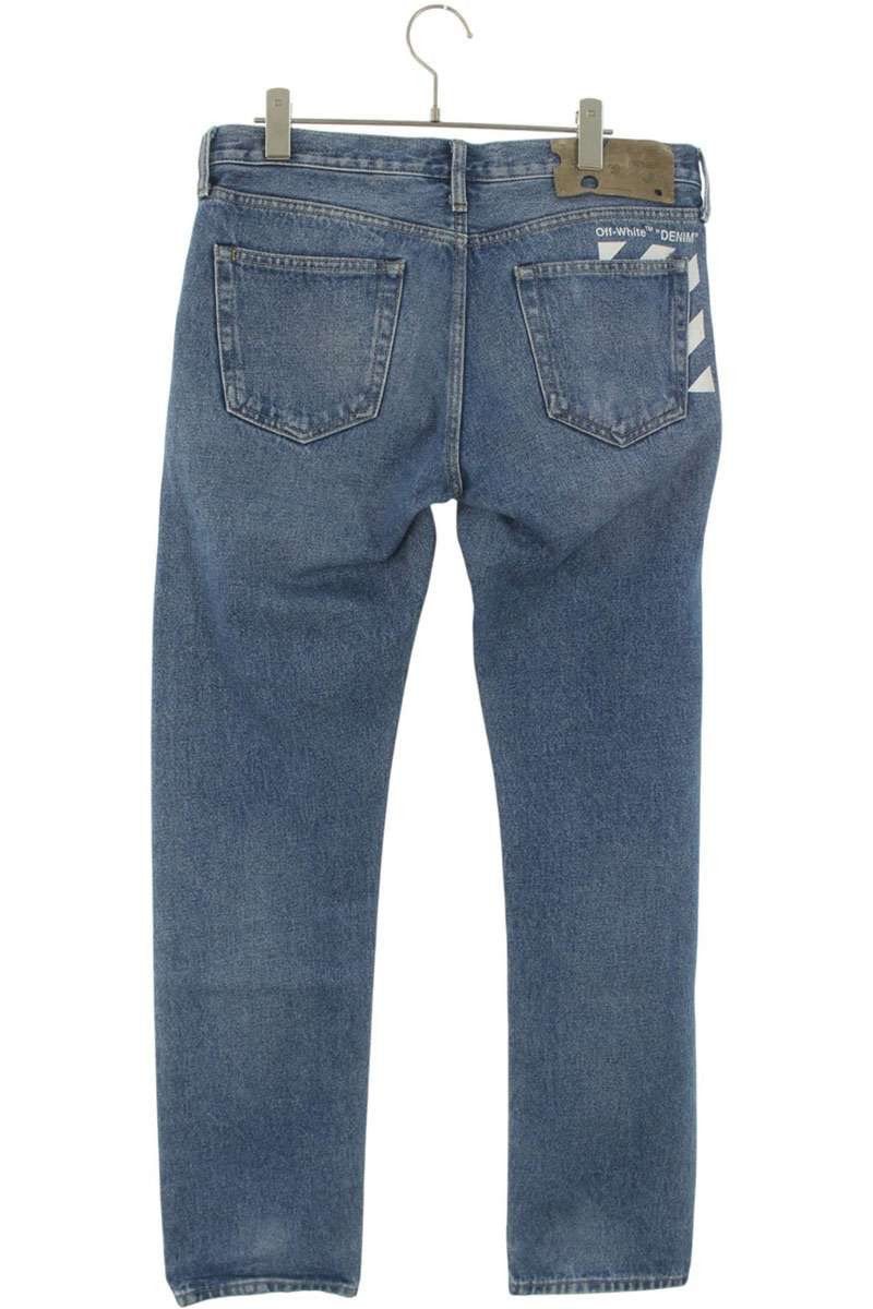 Off-White Off-White 21AW Print Denim Pants Blue Size 31 Size US 31 - 2 Thumbnail